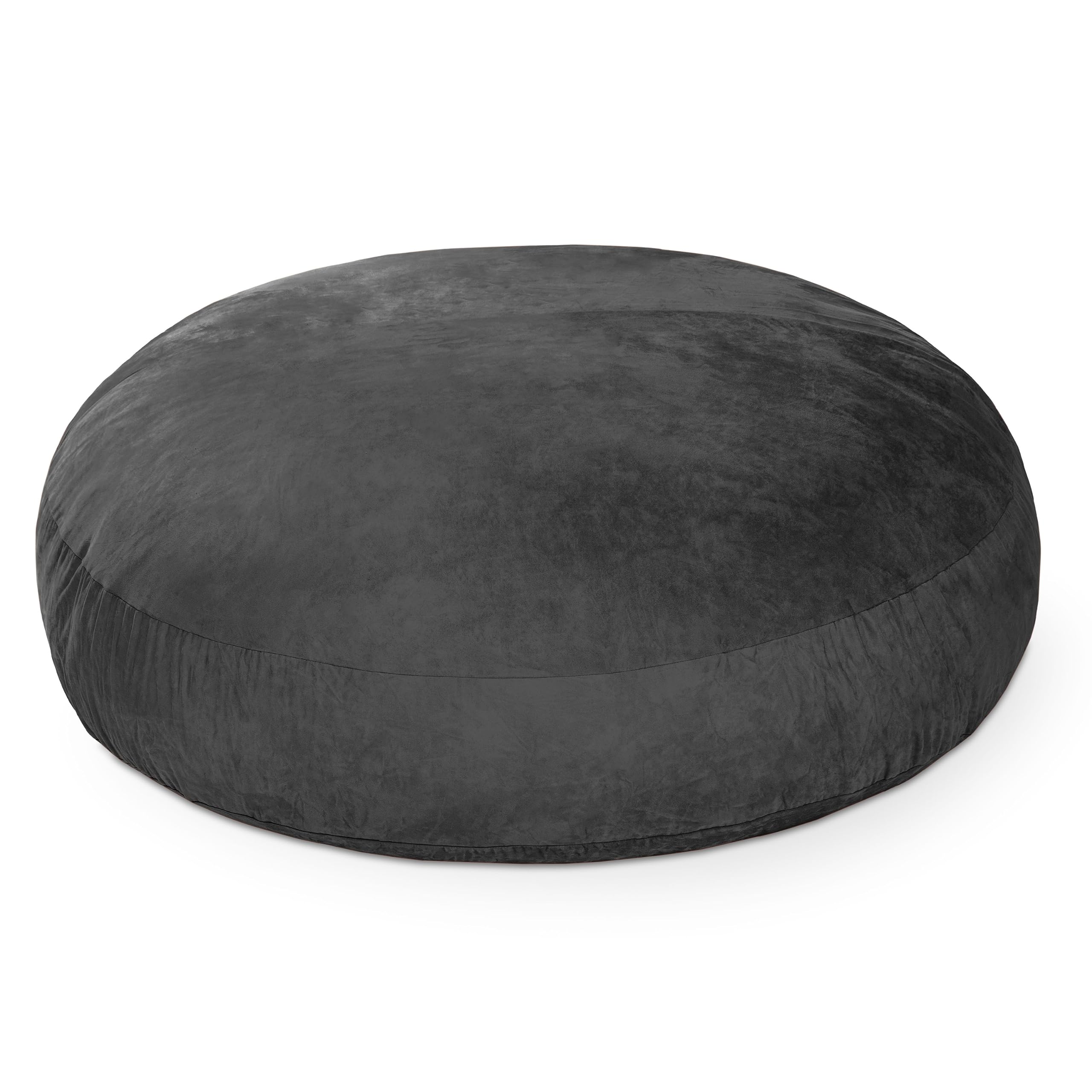 Jaxx 6 Foot Extra Large Cocoon Bean Bag Chair for Adults - Premium Black Memory Foam Filled Lounger - Perfect for Living Room, Bedroom, Game Room & Dorm Relaxation