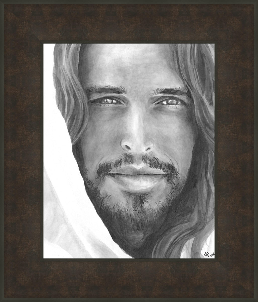 Jenny Fowler Christ Portrait - Religious Wall Art for Home Decor, Church & Office - Inspirational Christian Gift & Spiritual Decor