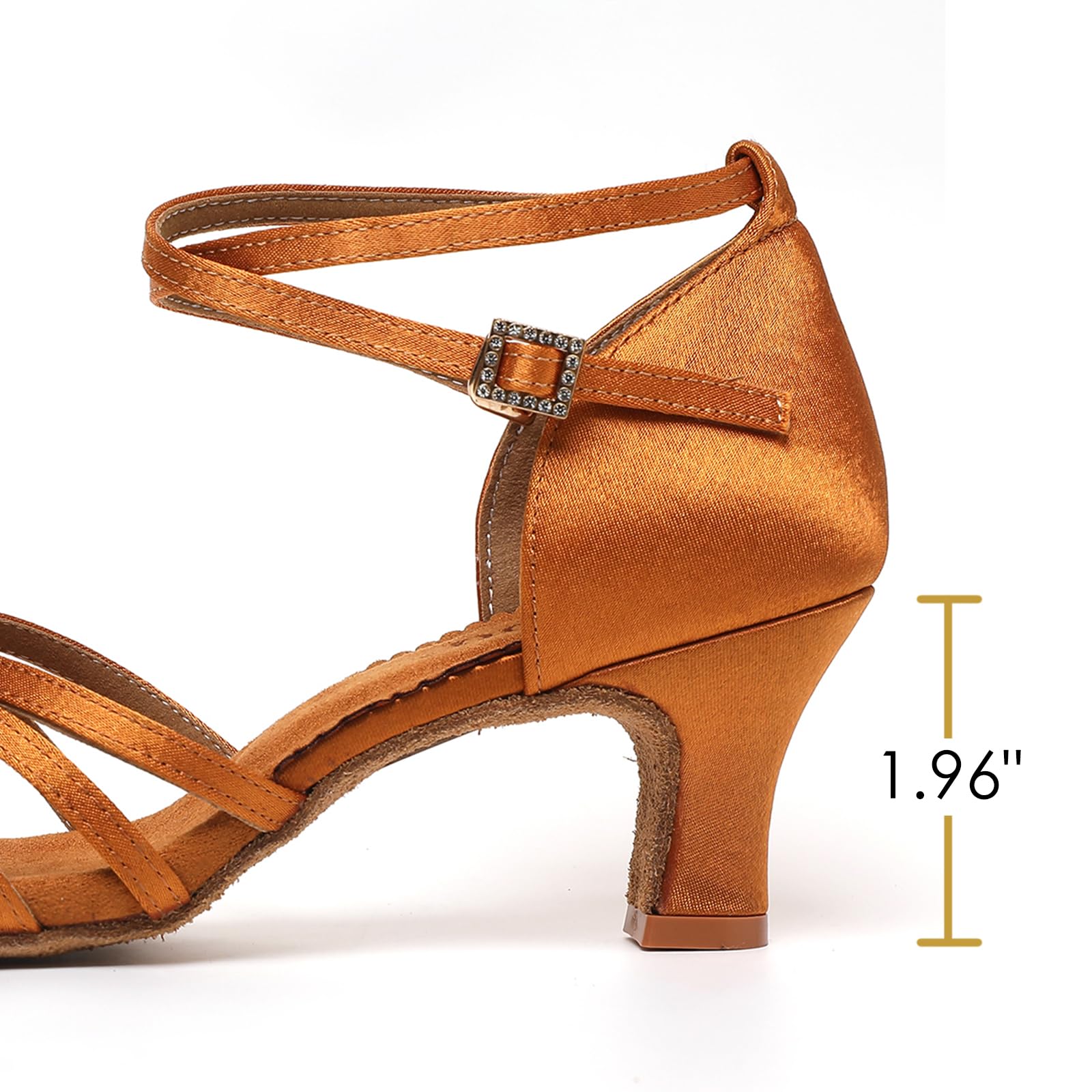 Foralod Women's Ballroom Dance Heels - Latin & Salsa Dance Shoes for Adults, 1920s Character Shoes, Elegant Dancing Pumps for Performances, Practice, and Social Events