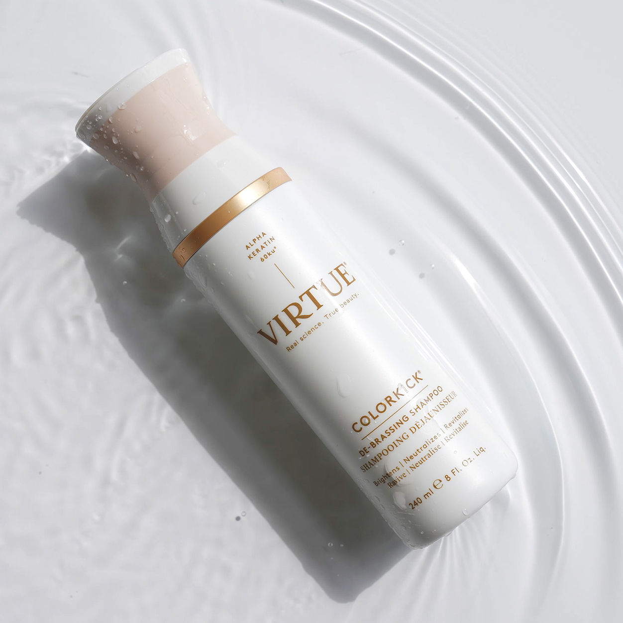 Colorkick De-Brassing Shampoo for Blonde & Gray Hair - Tones & Neutralizes Brassiness - Perfect for Salon & Home Use