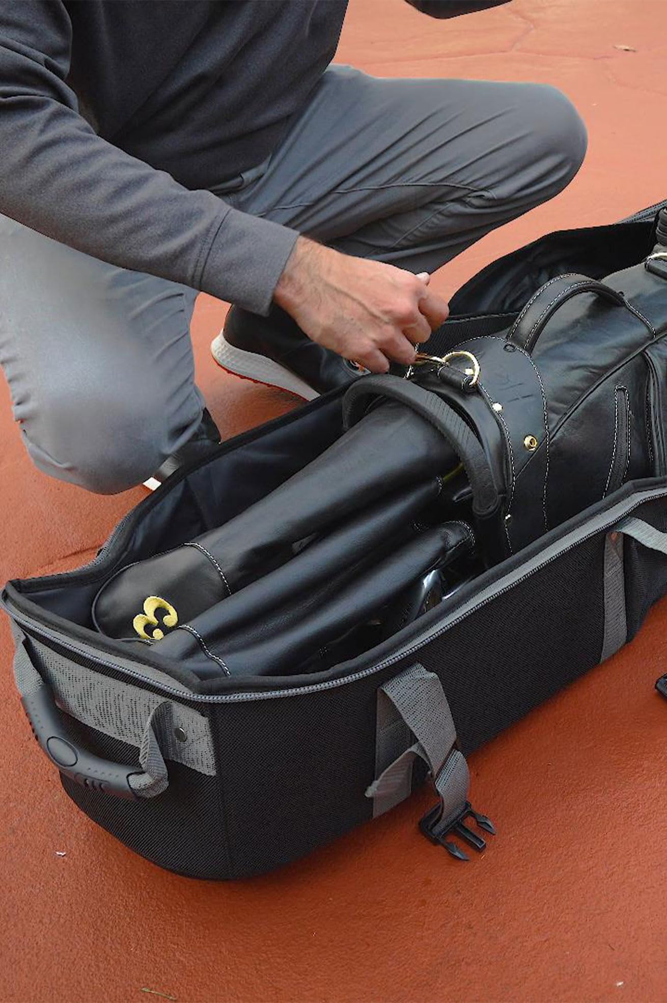 **CaddyDaddy Defender Golf Travel Bag – Soft-Sided Club Cover with EVA Foam Padding, Wheels & Lockable Zippers – Airline-Approved for Safe Club Transport – Perfect for Golf Trips & Air Travel – 1-Year Replacement Warranty**