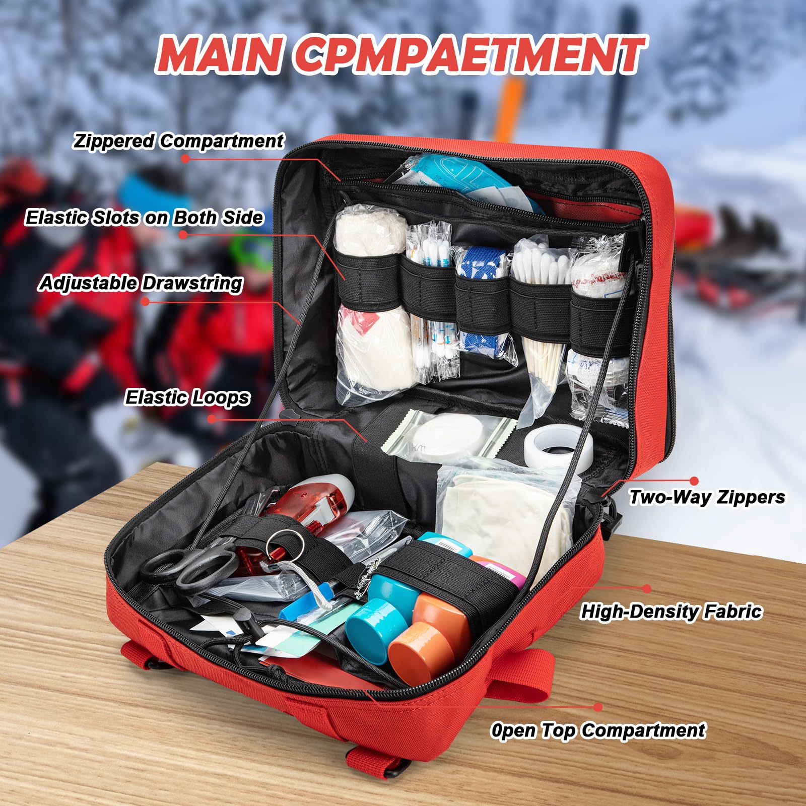 Jueachy Tactical MOLLE Pouch Large Admin Bag - Utility Tool Organizer with Expandable Storage, MOLLE Attachment & Medical Pocket - Perfect for EDC, Military, Hiking & Outdoor Adventures (Includes U.S.A Patch)