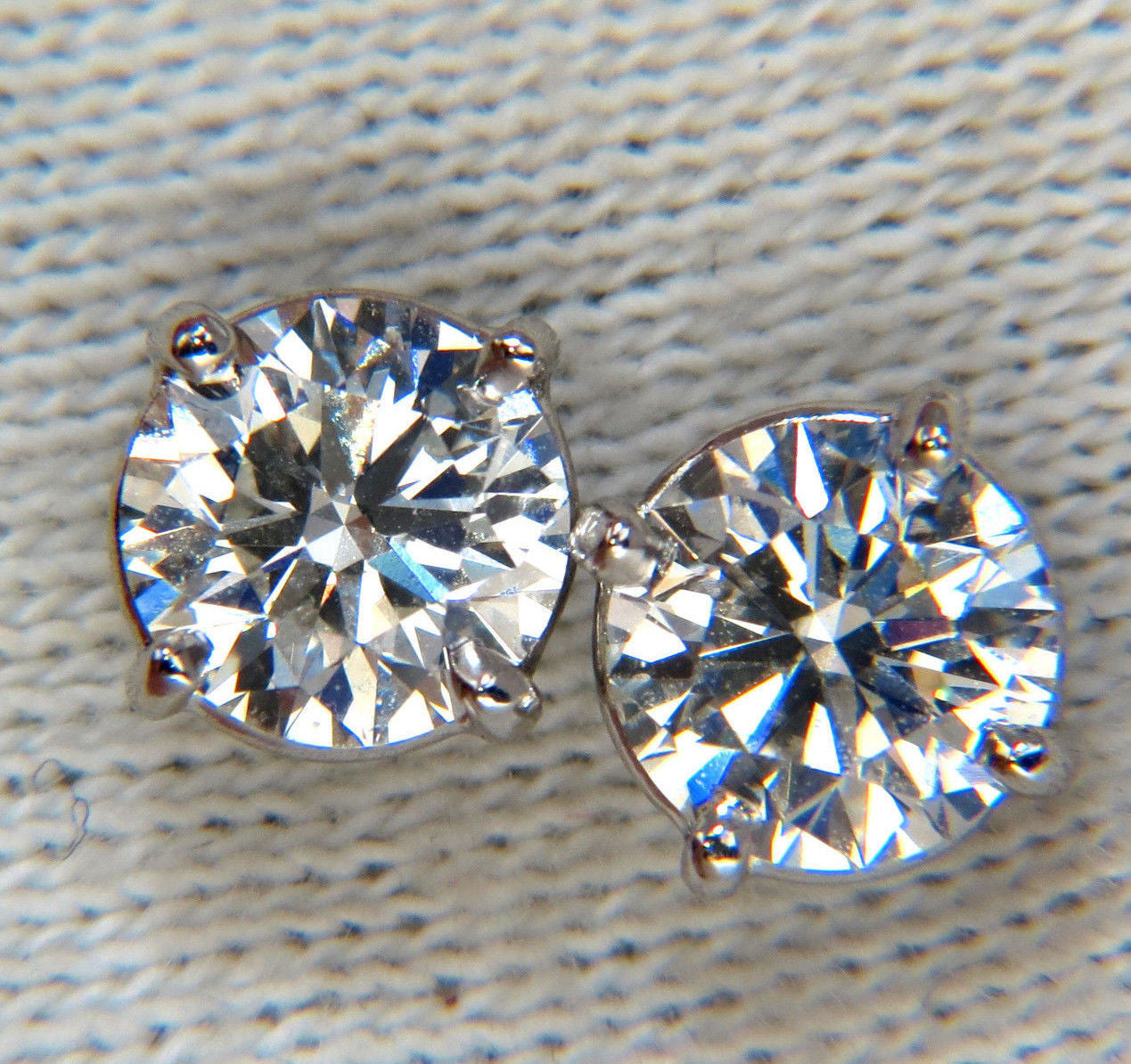 1.80CT GIA Certified Natural Round Brilliant Diamond Stud Earrings in Platinum - Ideal Cut for Everyday Elegance & Special Occasions