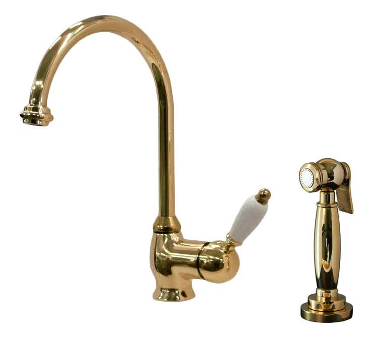 Premium Brass Kitchen Faucet with Pull-Down Sprayer - Finsbury Collection for Modern & Farmhouse Sinks - Perfect for Cooking, Washing Dishes & Filling Pots