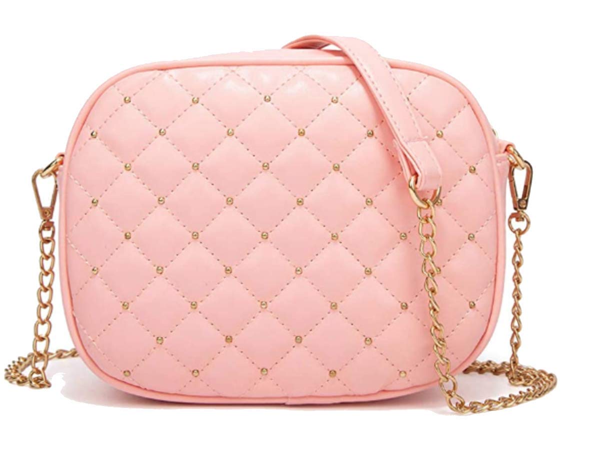 Hanbella Women's Crossbody Clutch Purse - Stylish Small Quilted Leather Shoulder Bag with Gold Chain for Women & Teens | Perfect for Parties, Date Nights & Everyday Use