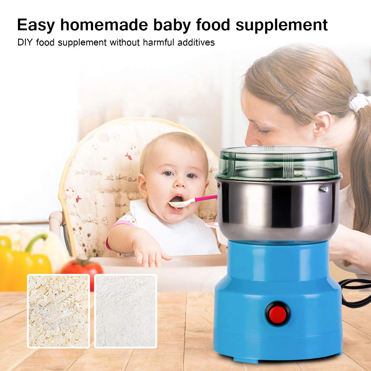 150W Electric Coffee Grinder for Beans, Nuts, Herbs & Grains - Portable Multifunction Grain Grinder for Home & Kitchen - Perfect for Espresso, Smoothies & Baking
