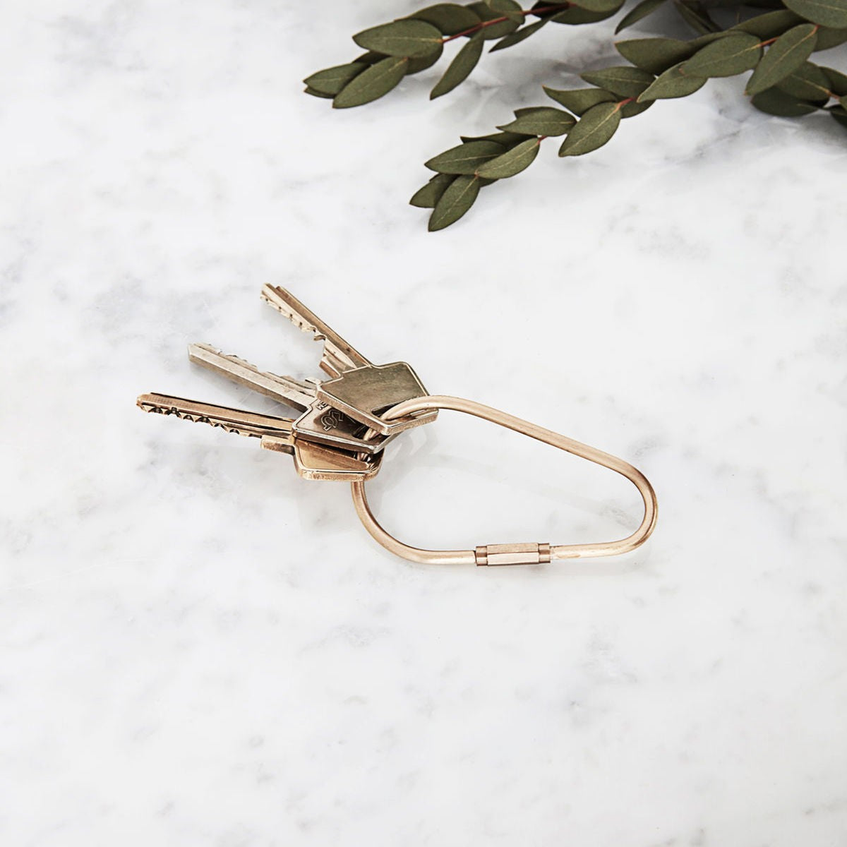 Premium Brass Keychain Drop - Durable & Stylish Key Ring for Home, Office, or Travel Accessories