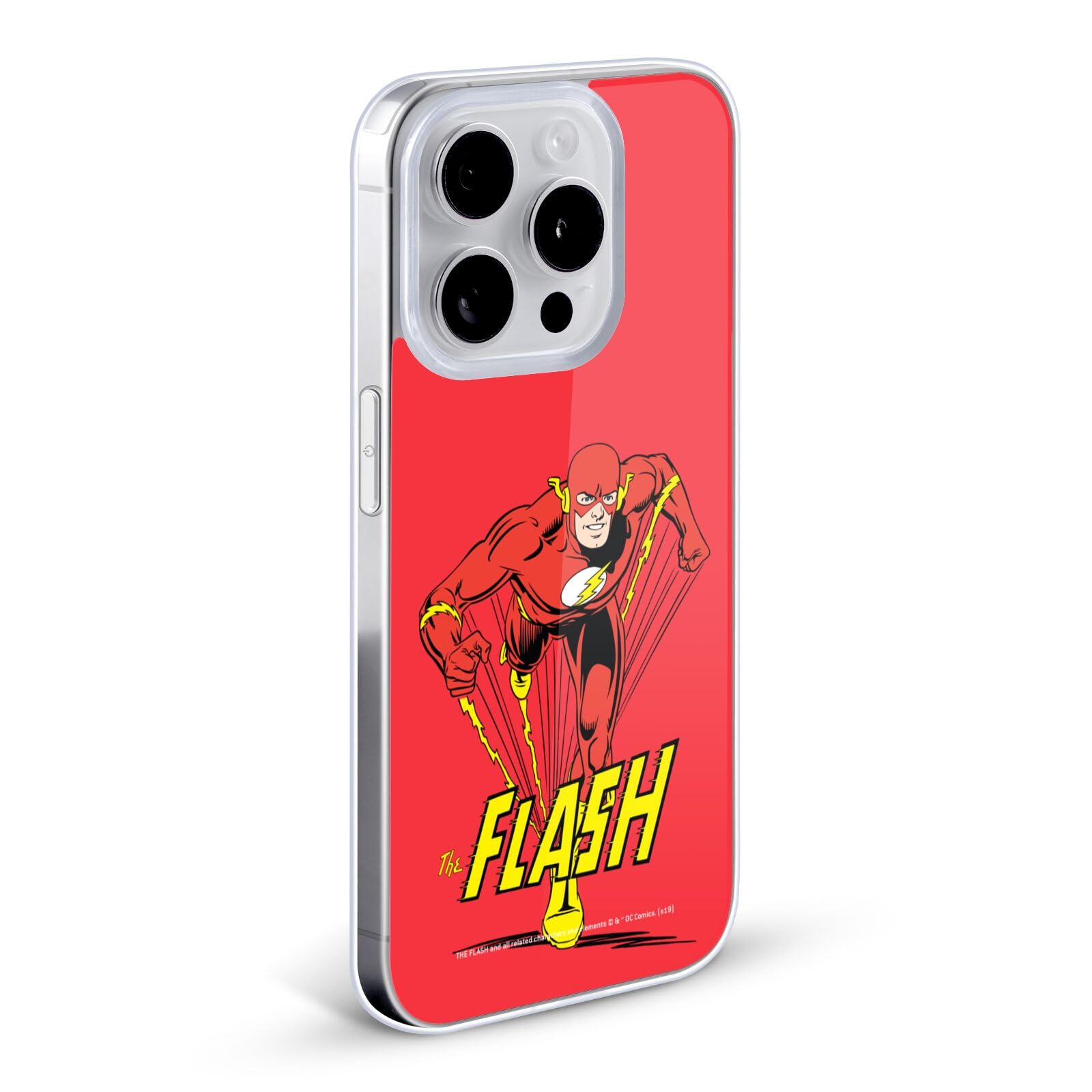 Officially Licensed The Flash DC Comics Speedster Vintage Soft Gel Case for Apple iPhone 12 Pro Max - Durable Protective Cover with Premium Design, Perfect for Superhero Fans and Everyday Use