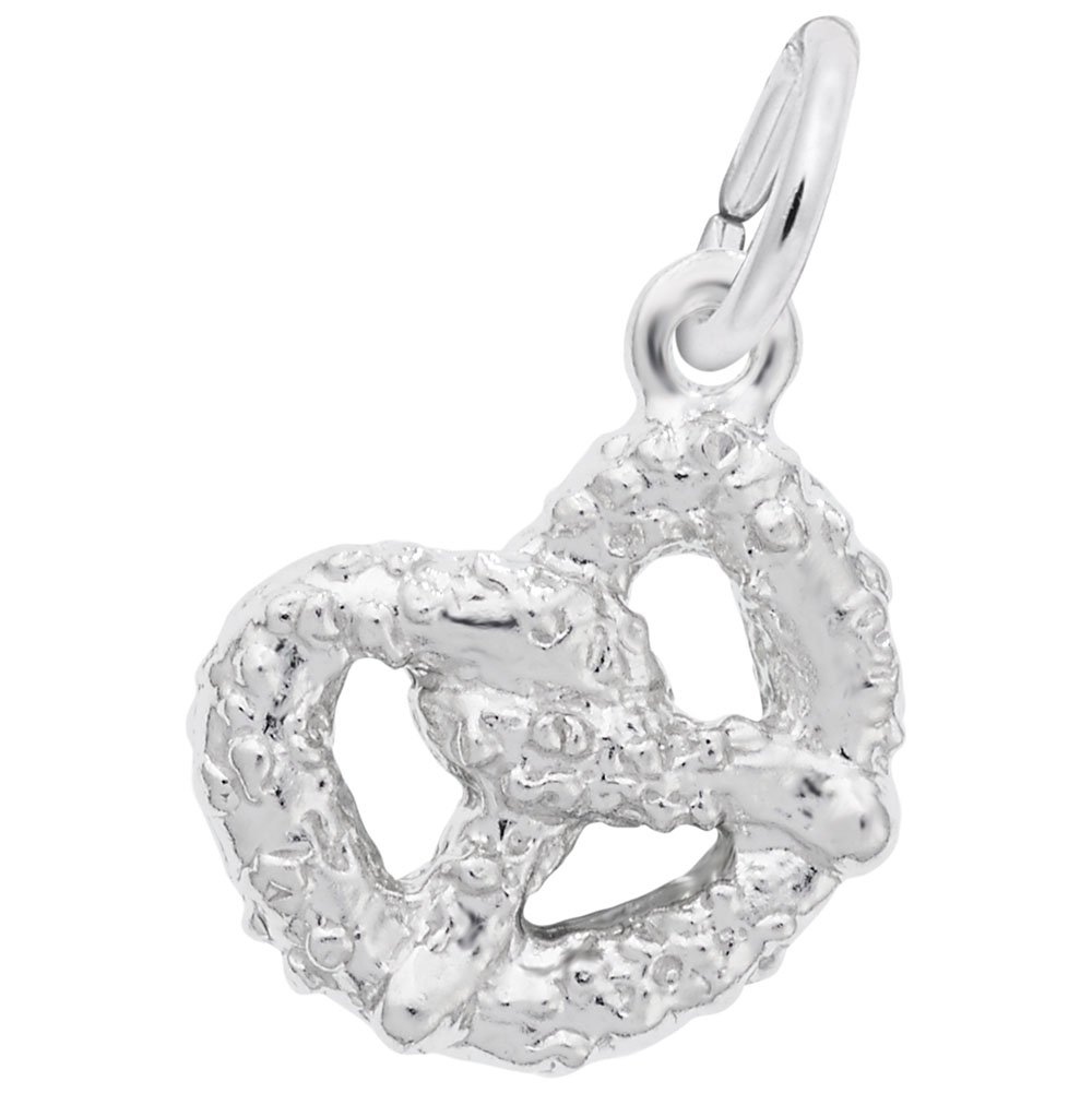 Pretzel Charm for Jewelry Making - Sterling Silver or Gold Plated Bracelet & Necklace Charms - Perfect for DIY Crafts, Gifts, and Pandora Style Beads