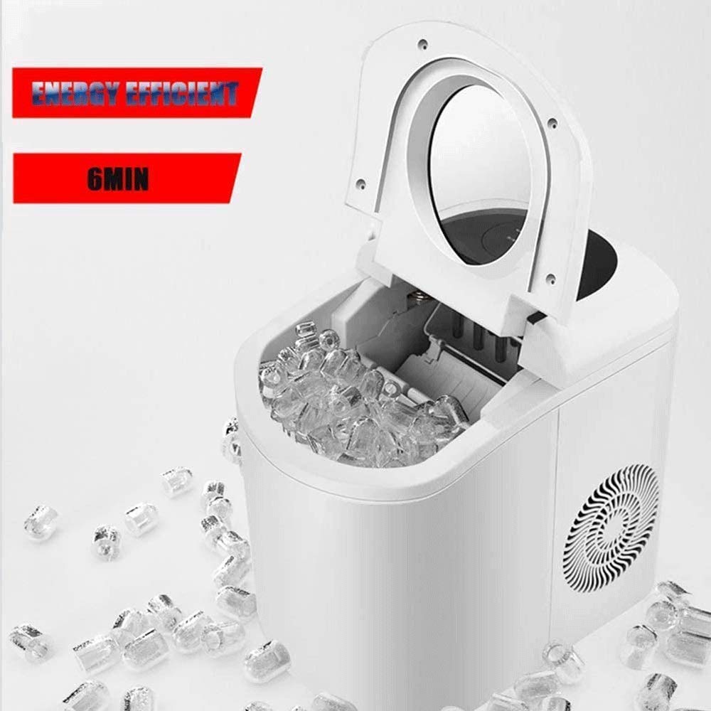 8.5KG Automatic Ice Maker Machine - 220V Stainless Steel Commercial Ice Cube Maker with 12KG/24H Capacity, Countertop Compact Design for Clear Ice Cubes - Perfect for Home Bars, Restaurants, Offices, and Parties