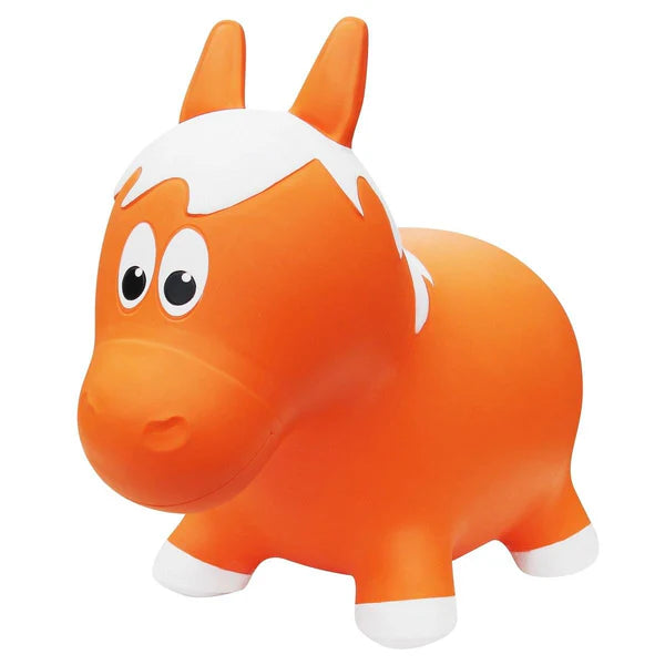 Farm Hoppers: Orange Horse Toy for Kids - Perfect for Outdoor Play, Birthday Gifts & Farm Animal Pretend Play