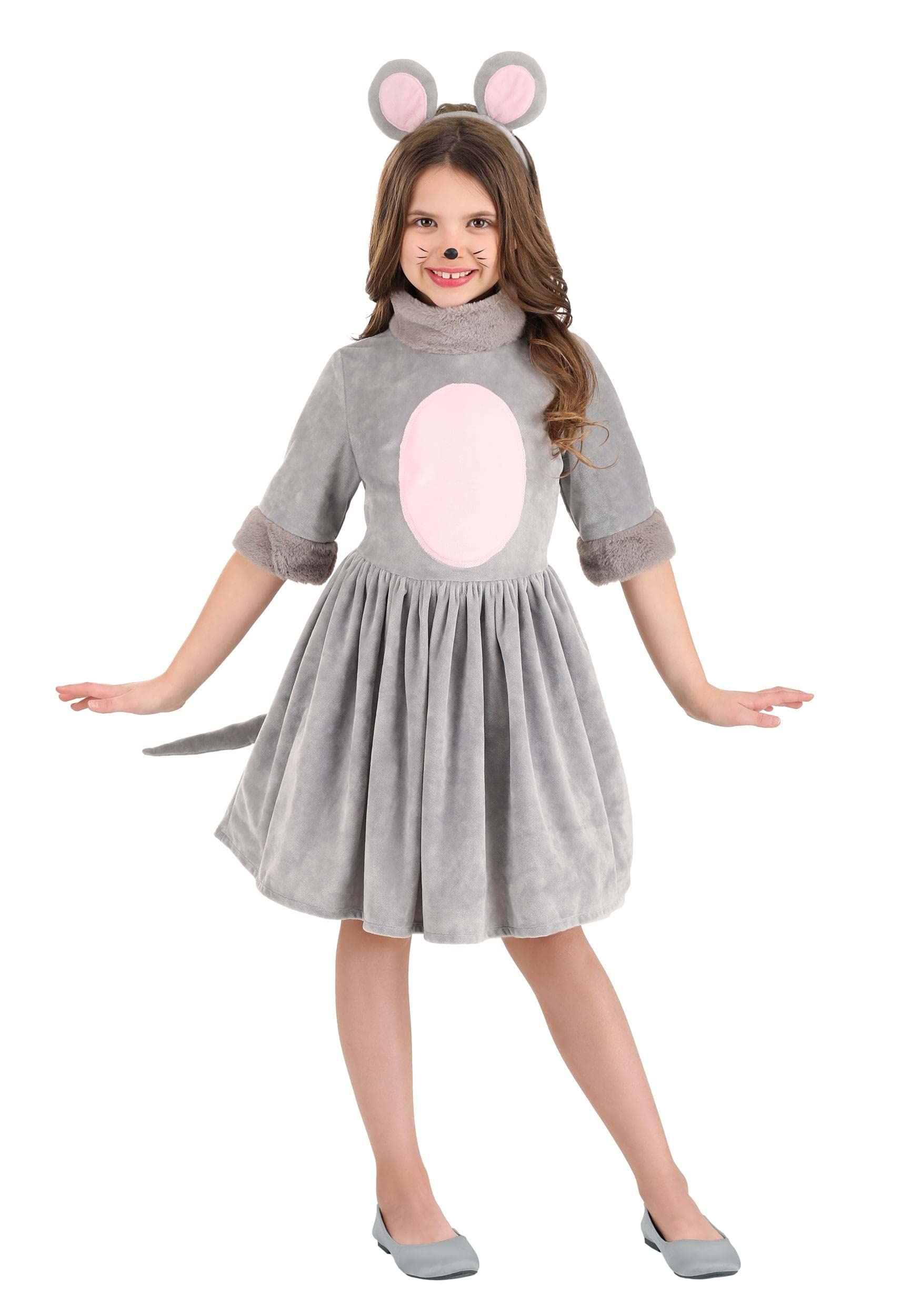 Cute Girls Mouse Dress Costume for Halloween, Cosplay, and Dress-Up - Soft & Comfortable Disney-Inspired Outfit for Kids