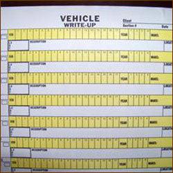 Vehicle Inspection Report Form - 1 or 2 Part Carbonless (100/Pack) | Auto Repair Shop, Dealership & Fleet Maintenance Documentation