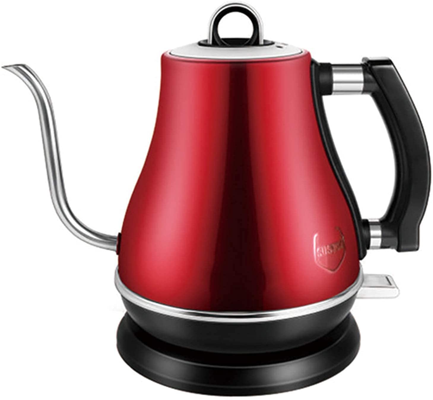 1.2L Electric Gooseneck Kettle - 1500W Fast Boiling, 304 Stainless Steel, Red - Perfect for Coffee, Tea & Office Use - Safe for Home & Commercial Kitchens