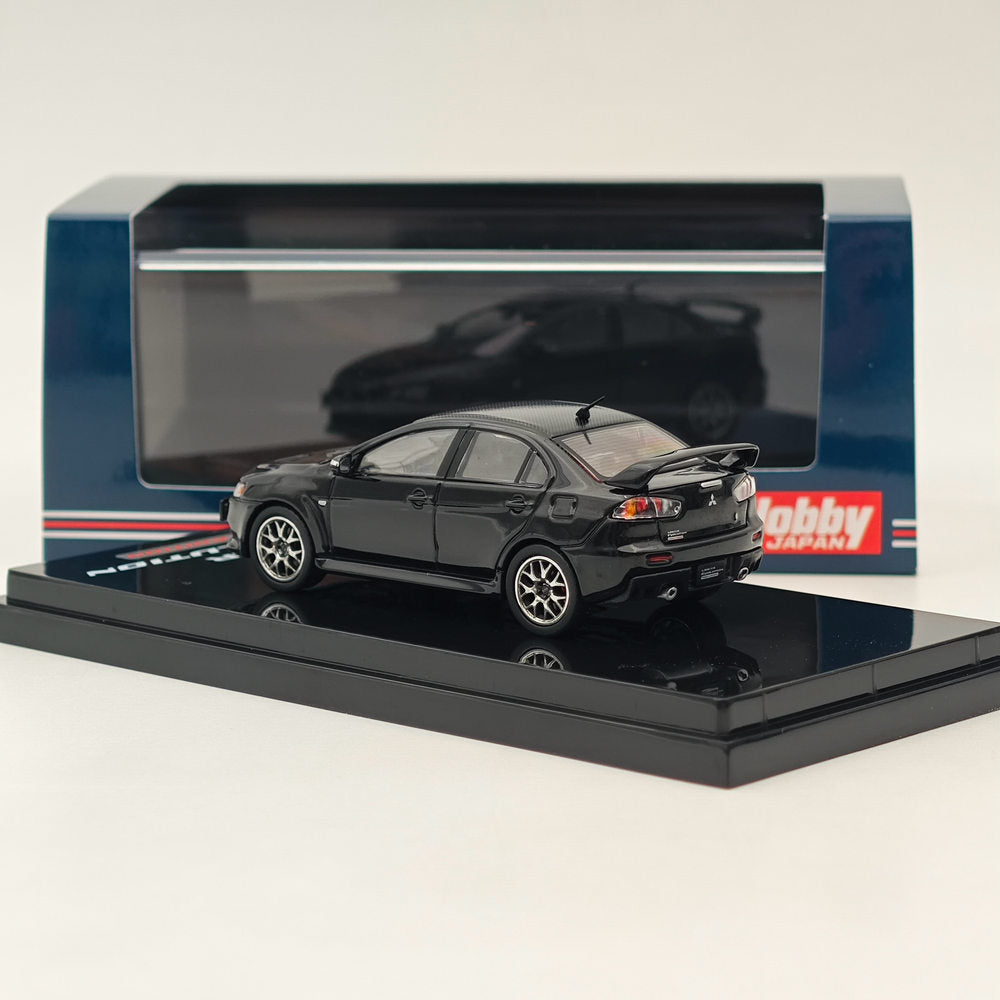 1/64 Mitsubishi Lancer Evolution X Final Edition Diecast Model Car - Phantom Black Pearl - Limited Collector's Edition (HJ642053BBK) | Perfect for Display, Racing Enthusiasts & Japanese Car Model Collections