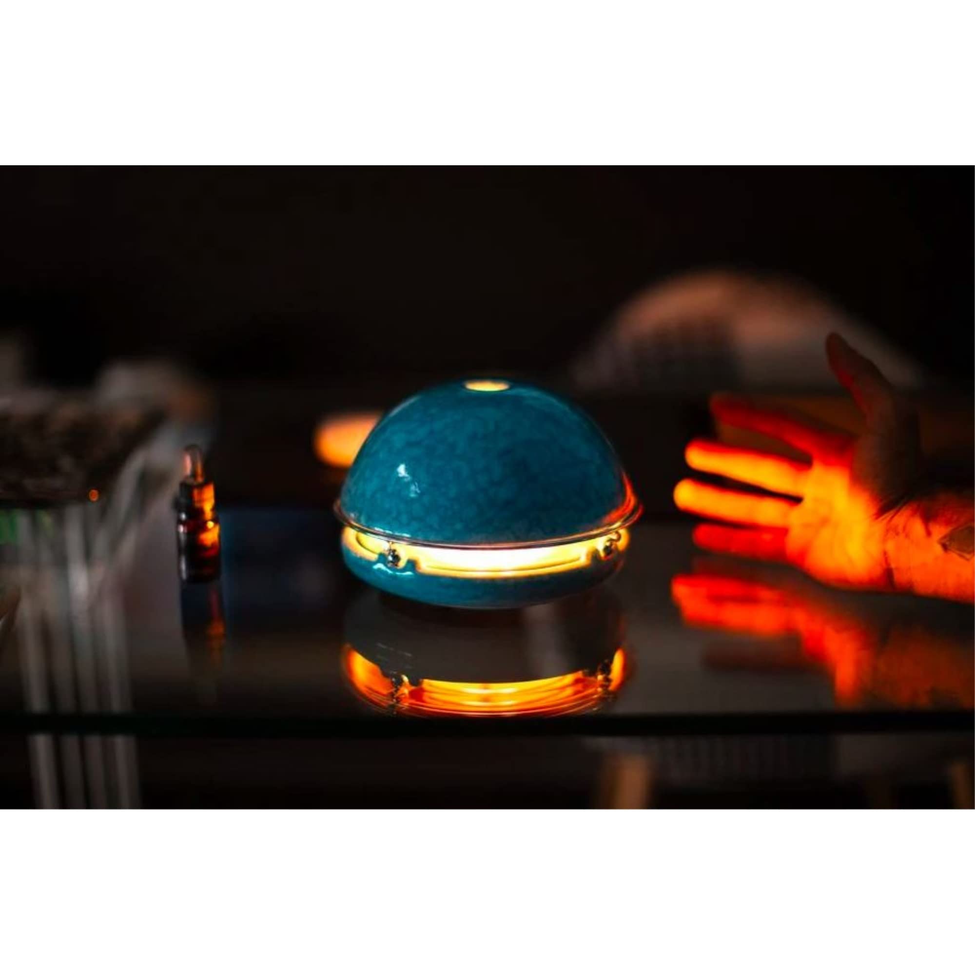 Egloo All-in-One Essential Oil Diffuser, Humidifier & Heater - White Glaze Ceramic for Aromatherapy, Home Spa & Relaxation