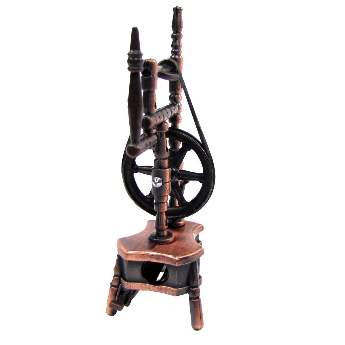 1:12 Scale Miniature Dollhouse Spinning Wheel Pencil Sharpener - Die Cast Metal Collectible for Dollhouse Decor, Miniature Accessories & Office Supplies | Perfect for Miniature Enthusiasts, Dollhouse Collectors and Unique Desk Organizers