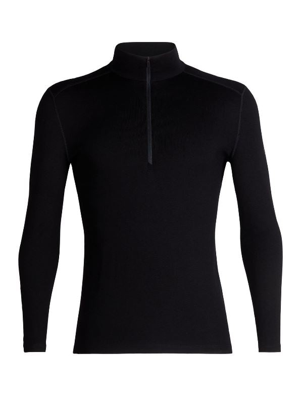 Icebreaker 260 Tech LS Half Zip Men's Merino Wool Base Layer - Warm & Breathable for Hiking, Skiing & Outdoor Activities