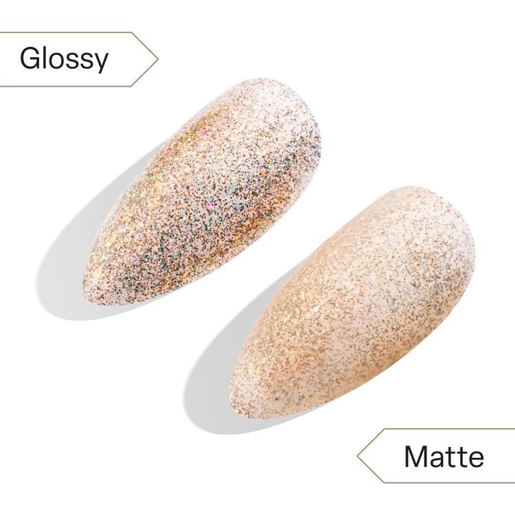 Apres Flash Glitter Gel Color FG04 Santo My Palo - Long-Lasting Nail Glitter Gel for Salon & DIY Manicures - Perfect for Parties, Weddings & Special Occasions
