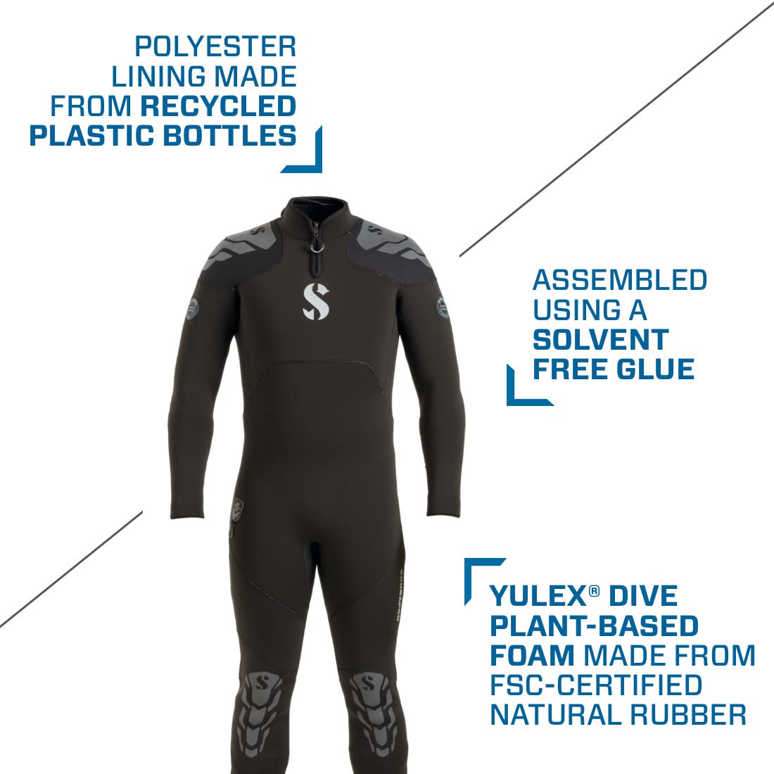 SCUBAPRO Everflex Yulex 5/4mm Men's Wetsuit - Premium Neoprene Diving Suit for Scuba, Snorkeling & Cold Water Surfing