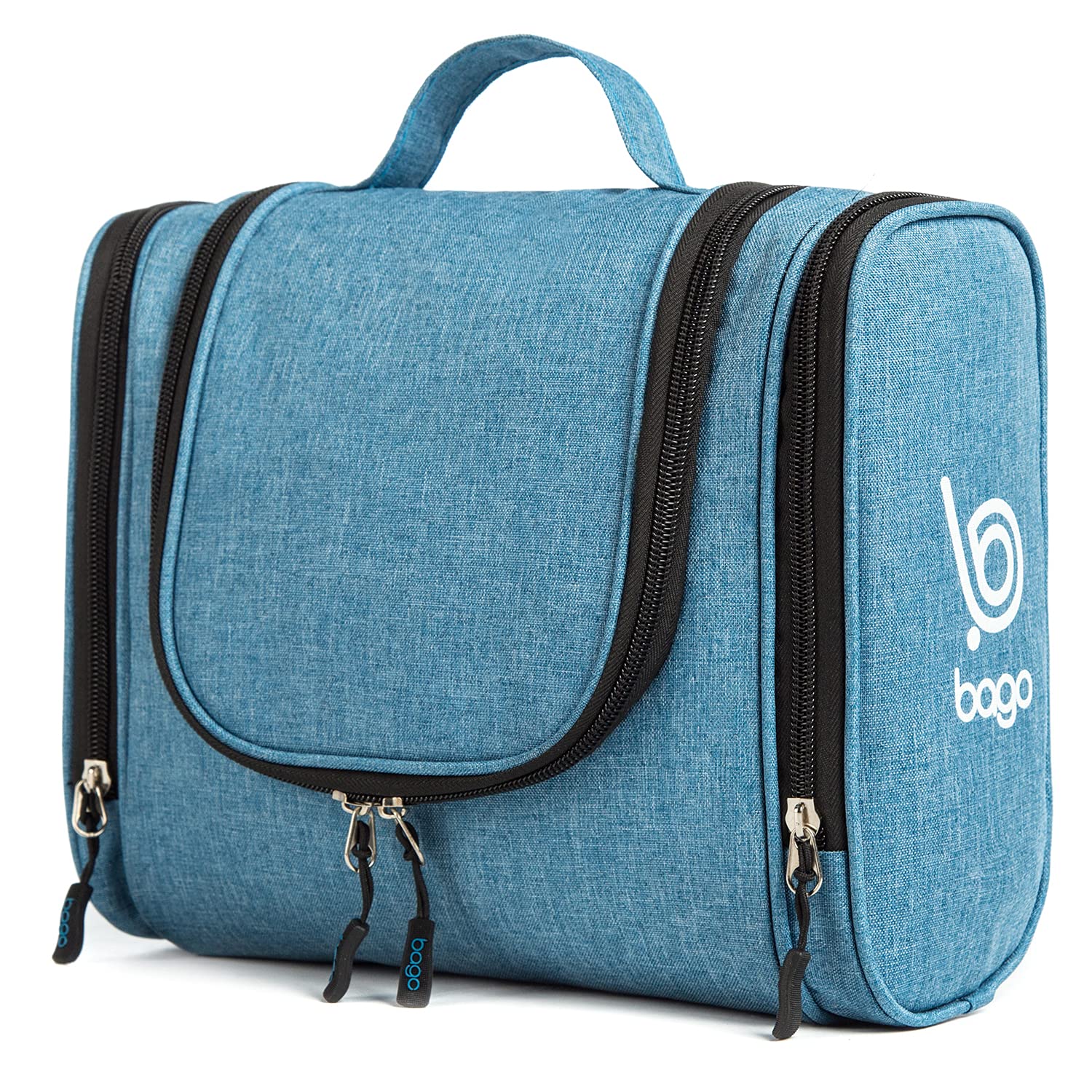 Waterproof Hanging Travel Toiletry Bag for Women & Men - Large Bathroom Organizer with Separate Compartments | Perfect for Makeup, Shampoo & Cosmetics Storage | Ideal for Camping, Gym & Vacation Trips (Snow Blue)