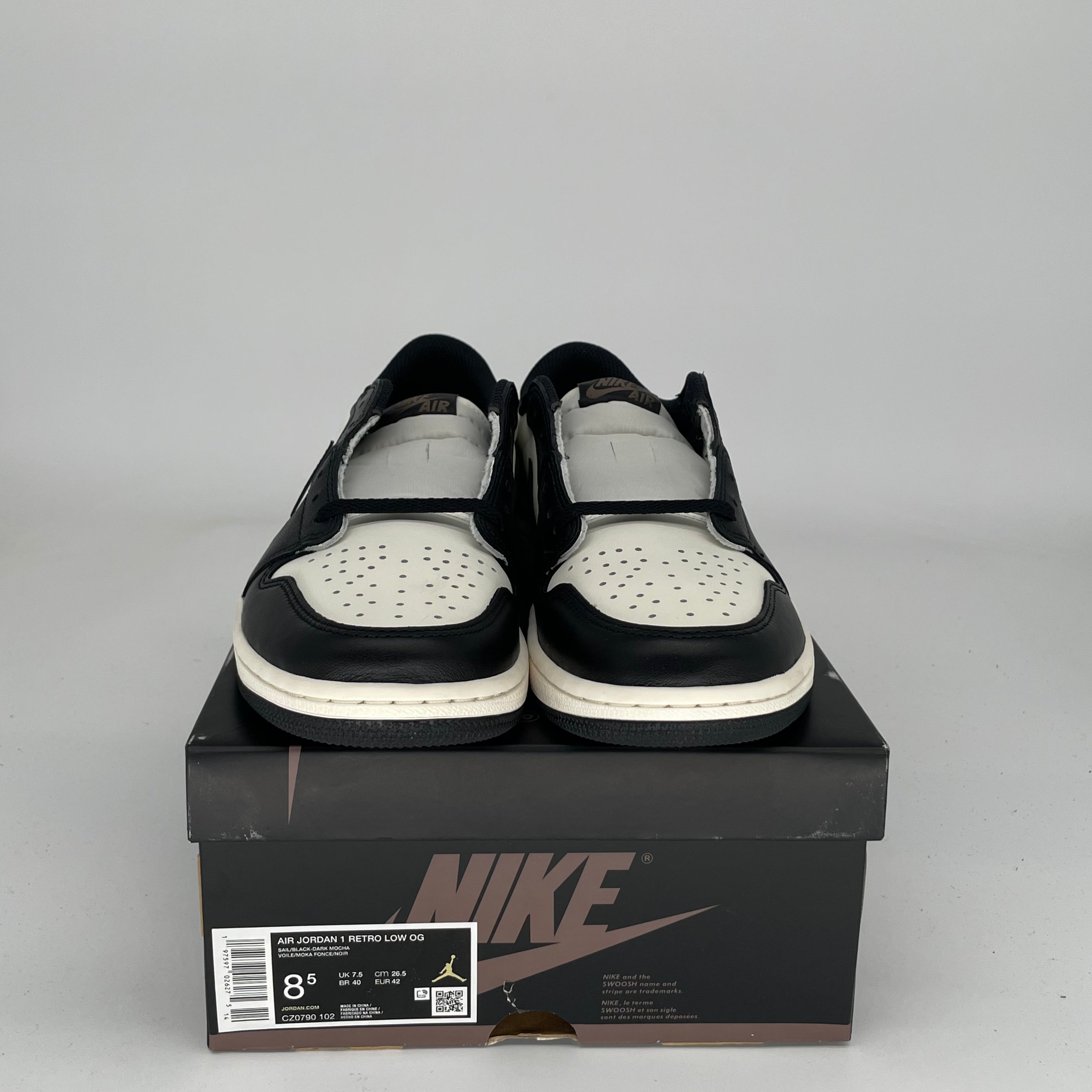 AIR JORDAN 1 LOW MOCHA Sneakers - Men's Size 8.5 (CZ0790-102) - Casual Streetwear & Basketball Shoes for Everyday Wear