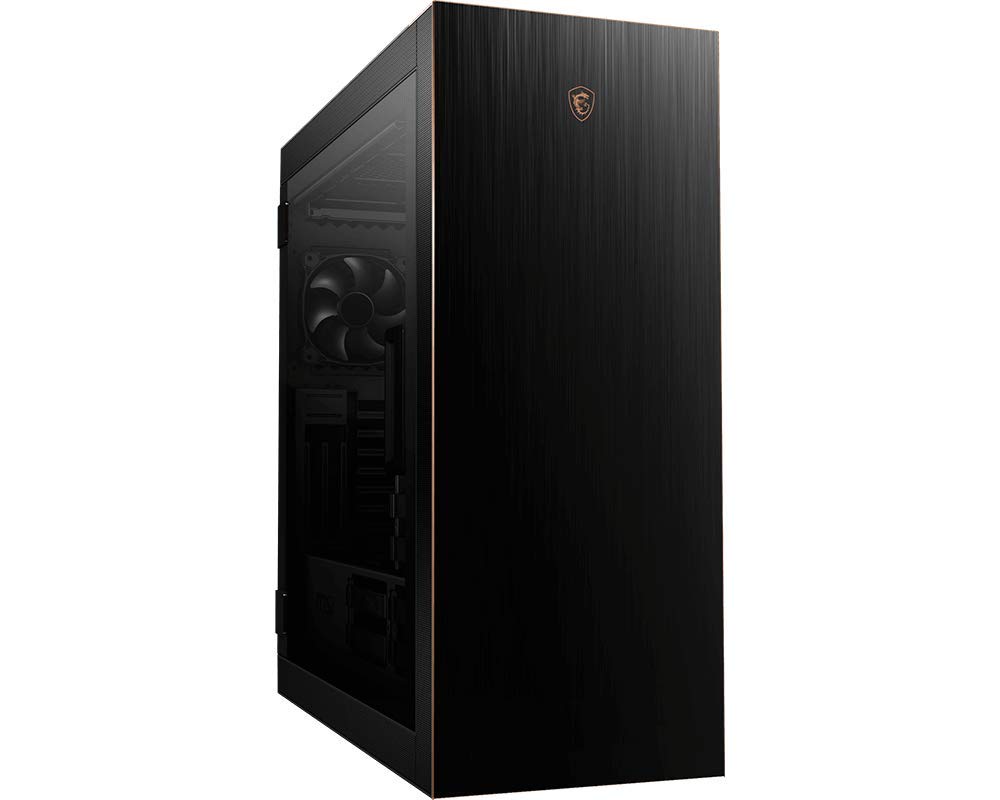 MSI MPG SEKIRA 500G Full Tower Gaming PC Case - Black & Gold, 2x200mm + 1x120mm RGB Fans, USB Type-C, Tempered Glass Side Panel - Supports E-ATX/ATX/mATX/mini-ITX Motherboards | Perfect for High-End Gaming Rigs & Custom PC Builds