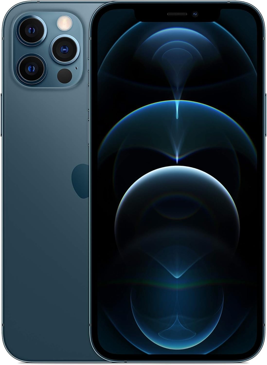 Refurbished Apple iPhone 12 Pro 128GB Pacific Blue - Unlocked Smartphone for Travel, Work & Photography | Premium Renewed iPhone with Face ID & Dual Camera System