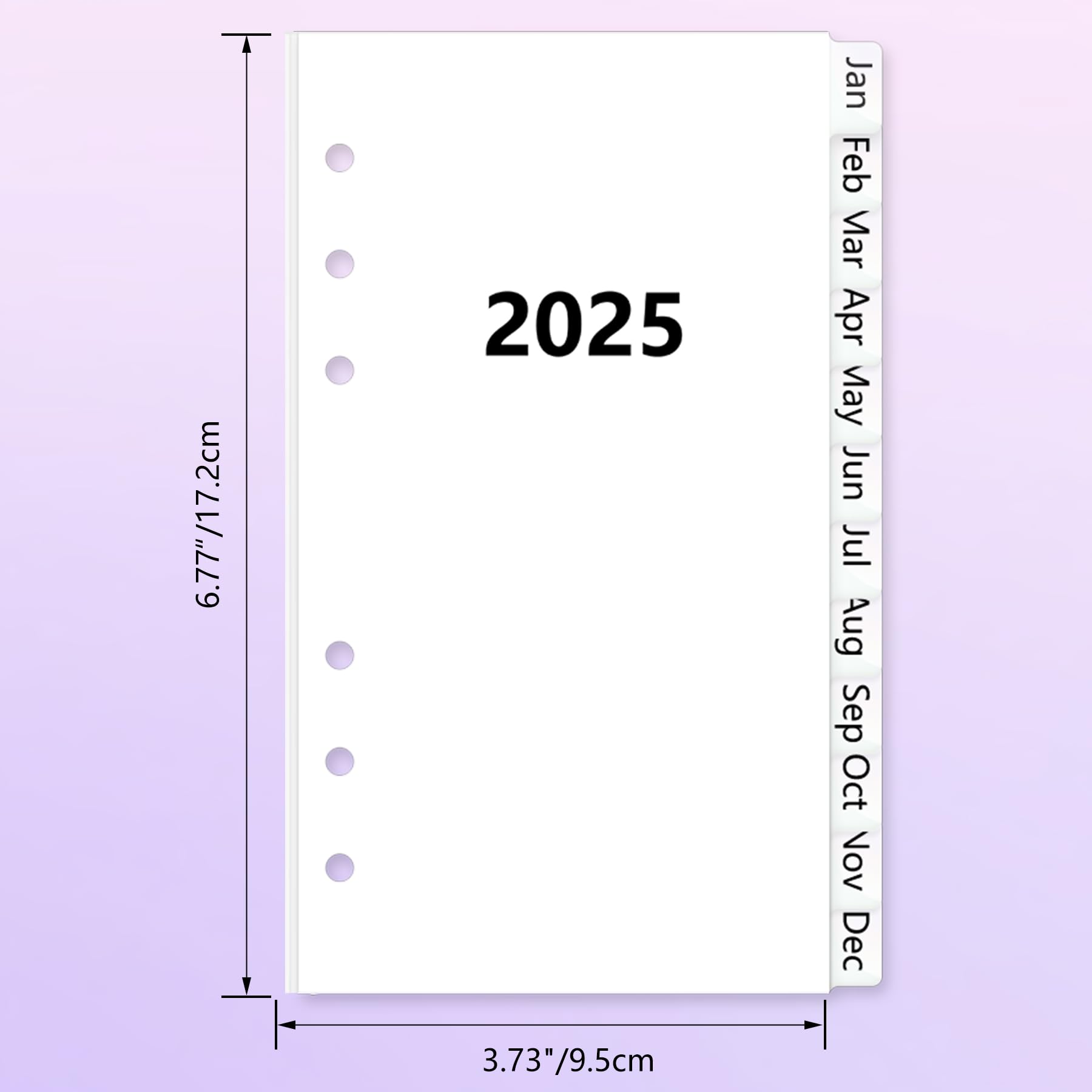 Antner 2025 Weekly & Monthly Planner Refill - A6 Size (3.75
