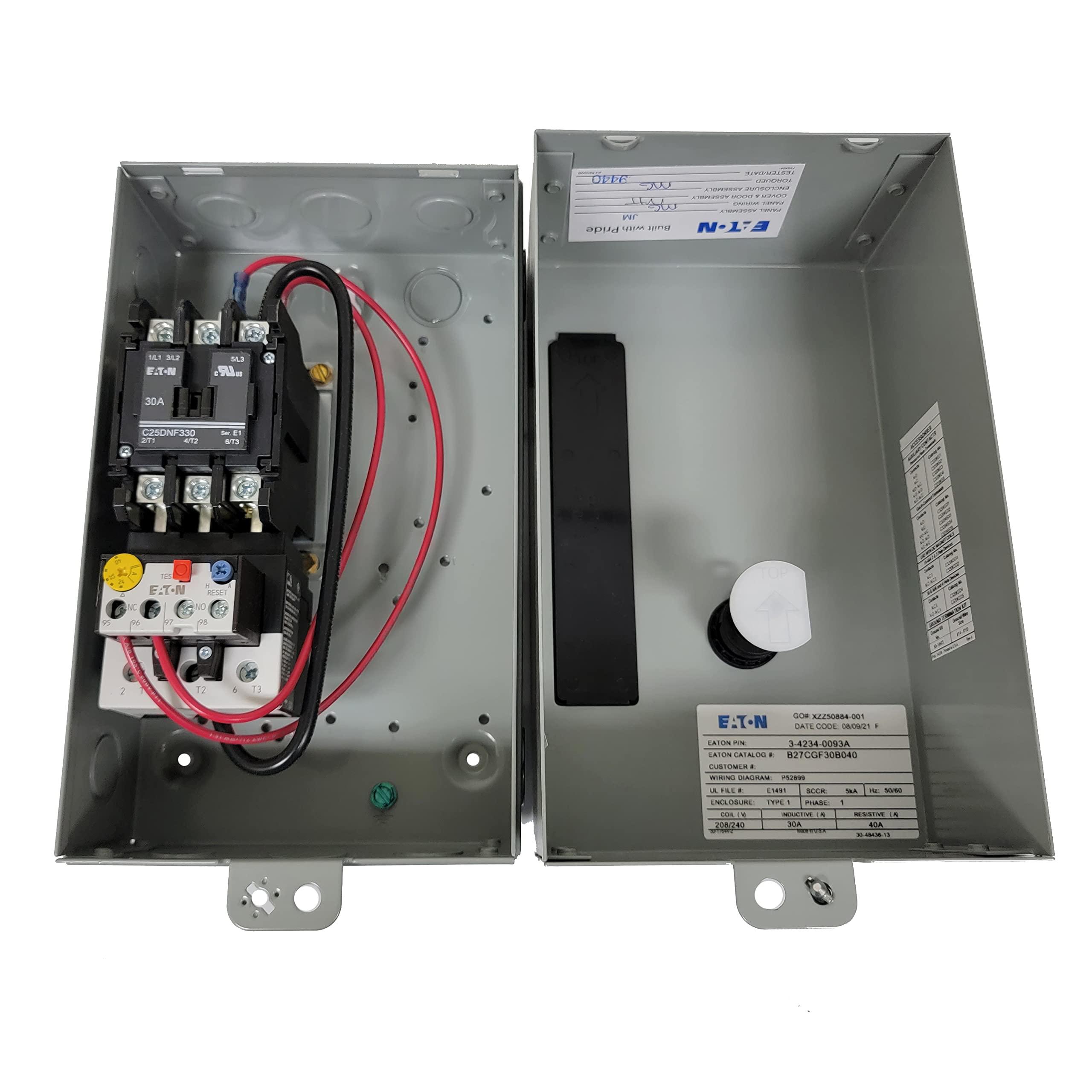 Eaton Magnetic Motor Starter 5HP 230V Single Phase - Replacement Air Compressor Parts for Industrial & Home Workshop Use
