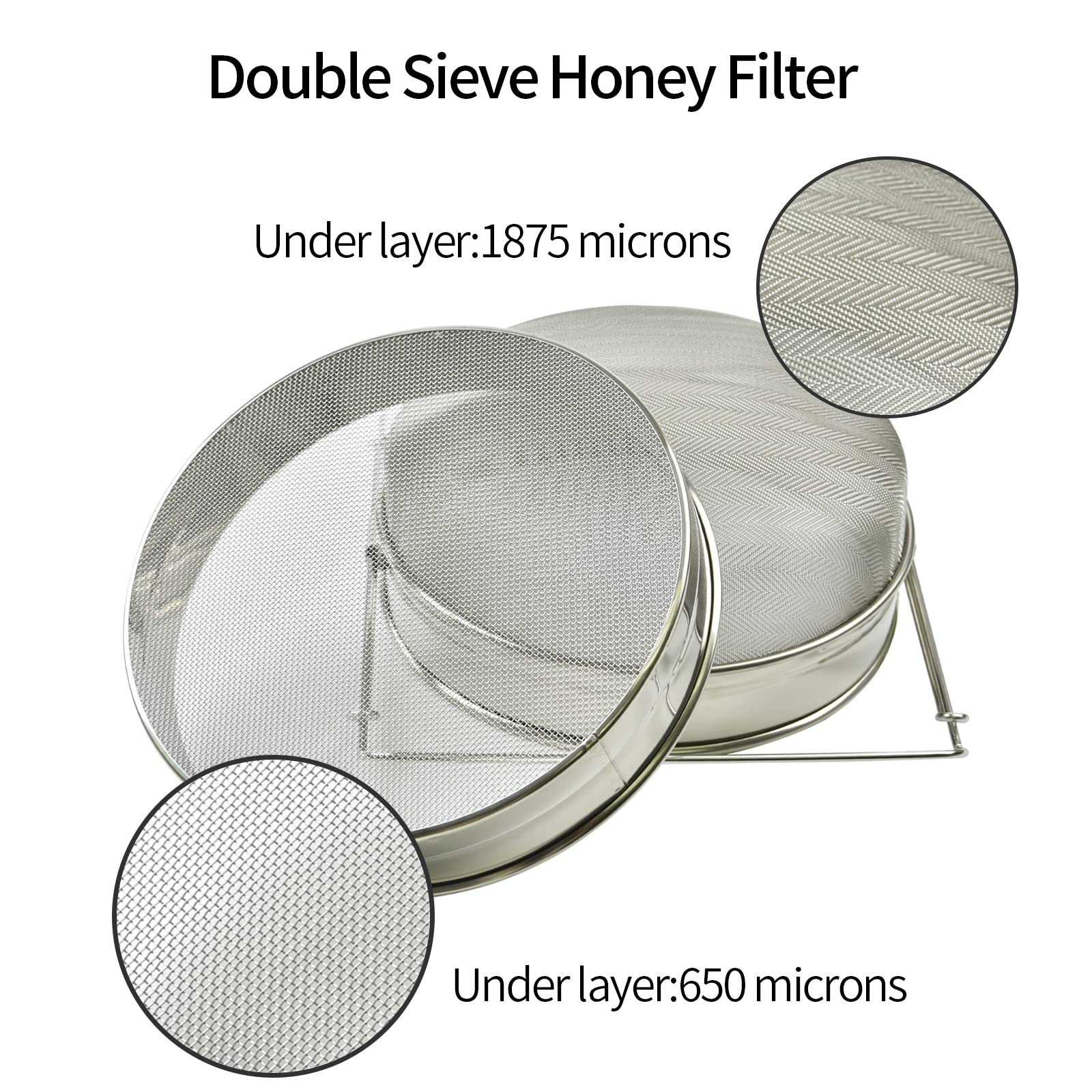 Premium Stainless Steel Honey Strainer & Sieve - 5 Gallon Bucket Honey Filter for Beekeeping Extraction Tools | Perfect for Harvesting, Filtering, and Bottling Raw Honey (Beekeeping Equipment)