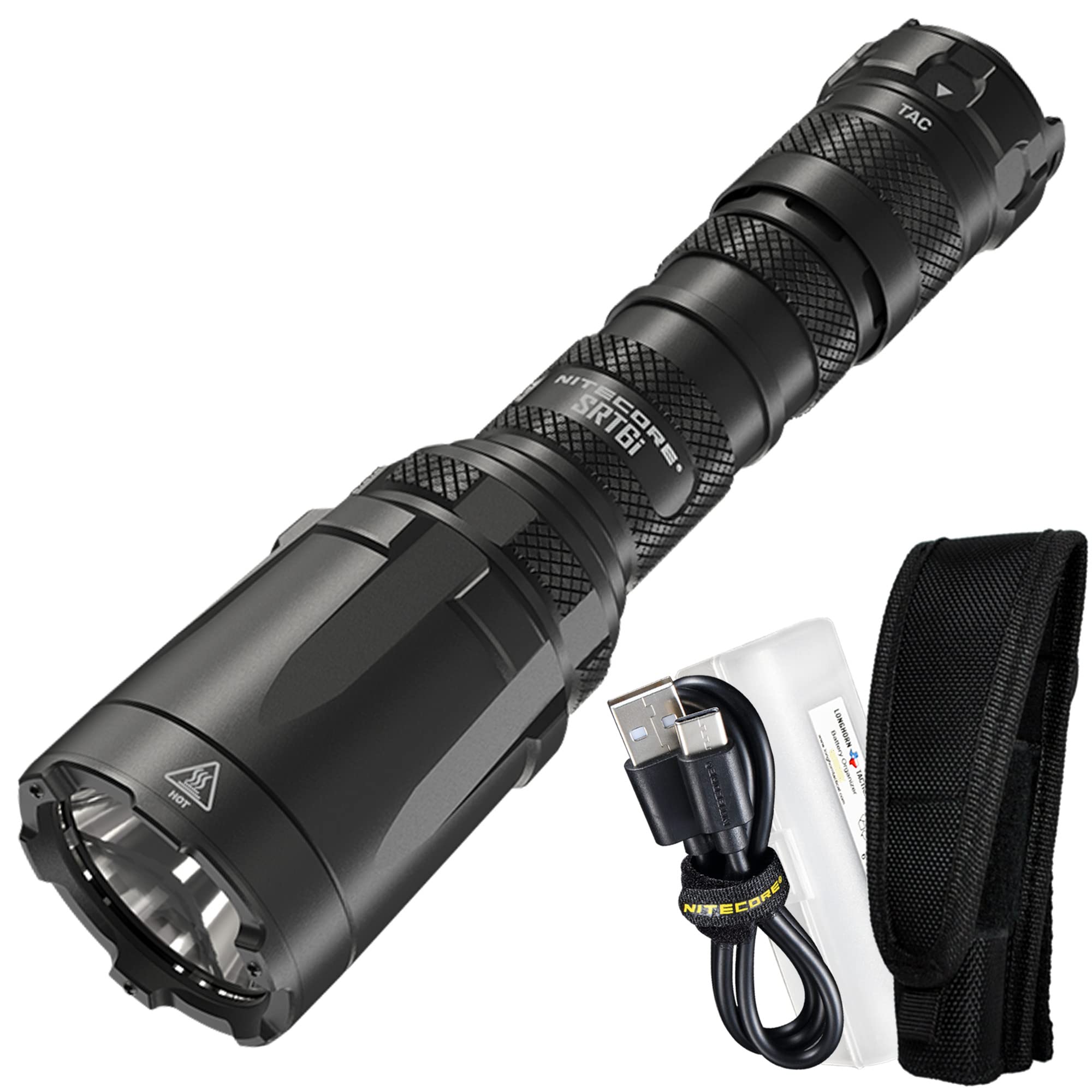 Nitecore SRT6i Tactical Flashlight - 2100 Lumens Ultra Bright, USB-C Rechargeable, Long Throw LED Flashlight with Smart Control Ring | Perfect for Camping, Hiking, Emergency & Outdoor Adventures
