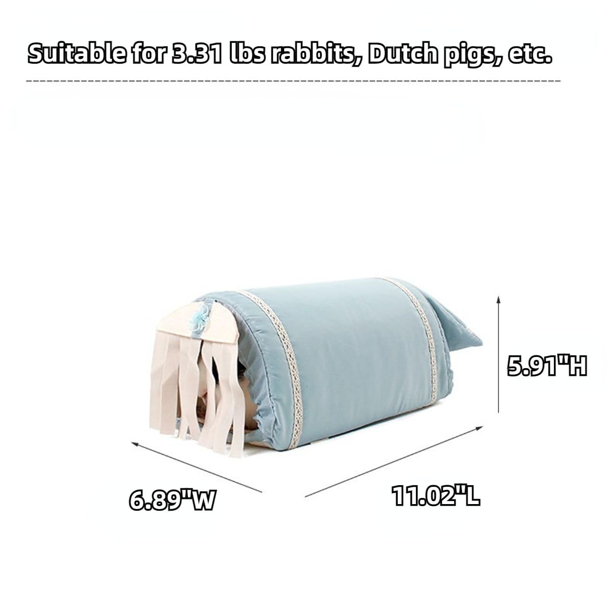 Tunnel Arch Hamster Nest - Warm Pet Bed House for Small Animals up to 3.31 lbs (Pink) | Cozy Hideout for Hamsters, Mice & Gerbils | Perfect for Cage Accessories & Playtime Enrichment