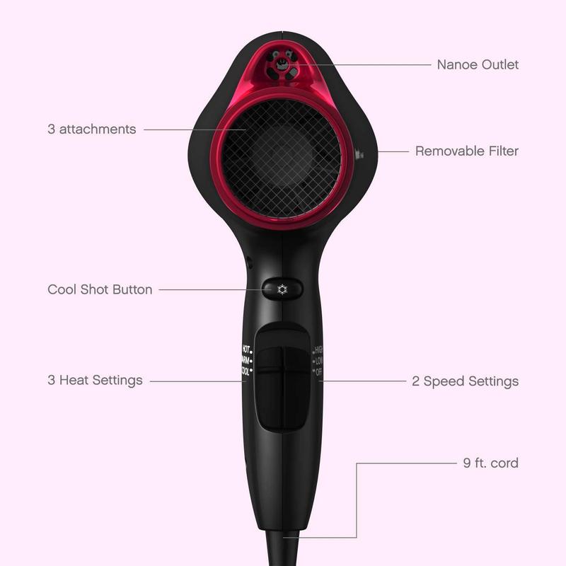 PANASONIC Nanoe EH-NA65K Professional Hair Dryer - Refurbished with Home Essentials Warranty | Fast Drying & Frizz Control for Salon-Quality Styling at Home