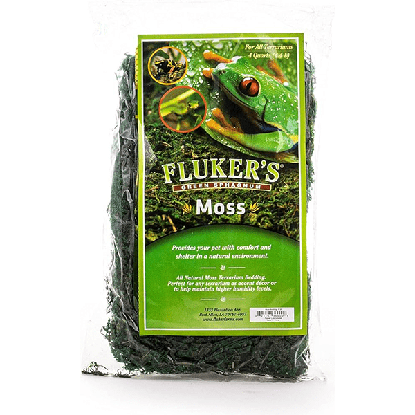 Fluker's Premium Terrarium Moss - Natural Green Moss for Reptiles, Amphibians & Vivariums - Ideal for Habitat Decoration, Moisture Retention & Bioactive Enclosures