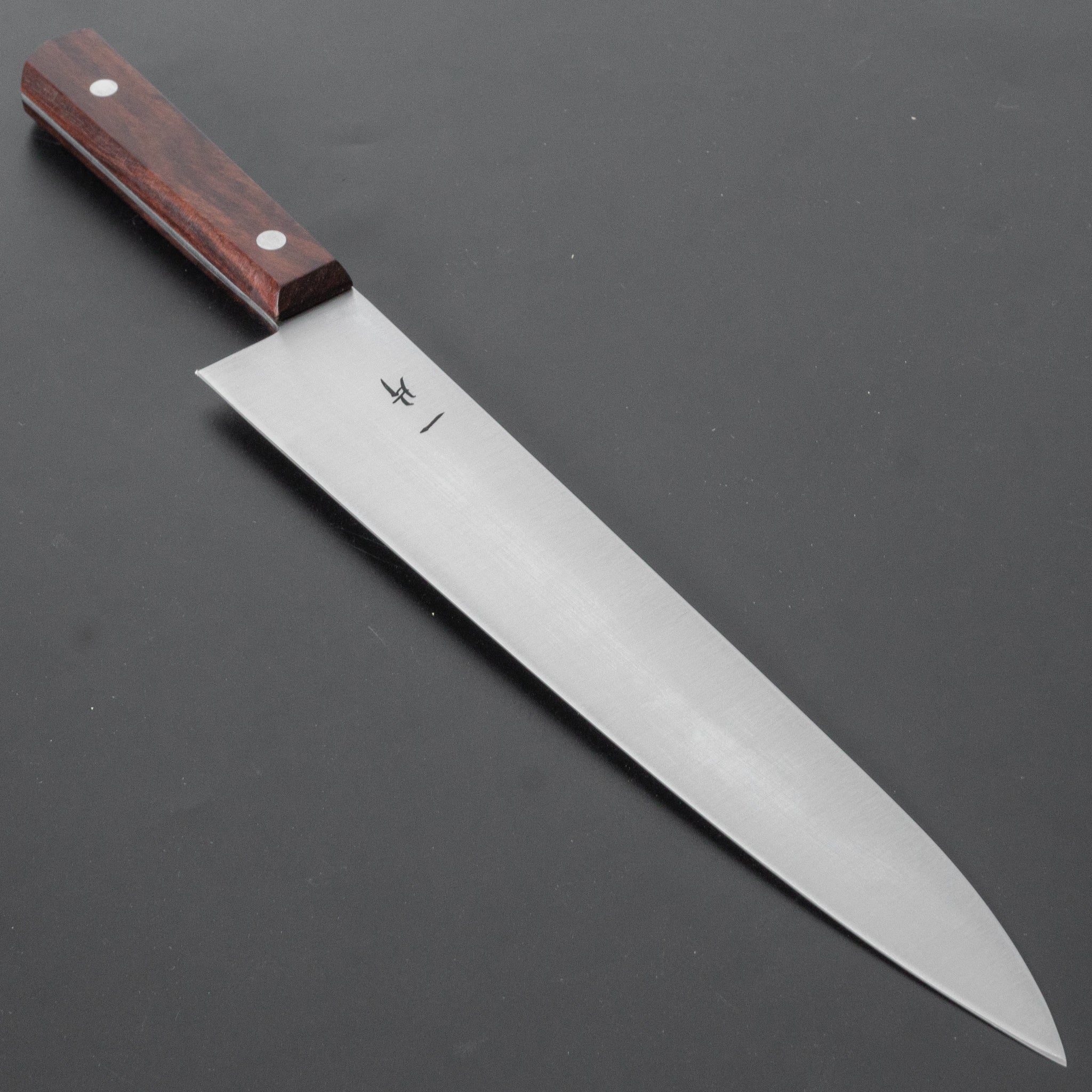 Hitohira Vintage SKD Gyuto 240mm Japanese Chef Knife with Rosewood Handle - No Bolster - High Carbon Steel Kitchen Knife for Professional Chefs & Home Cooking
