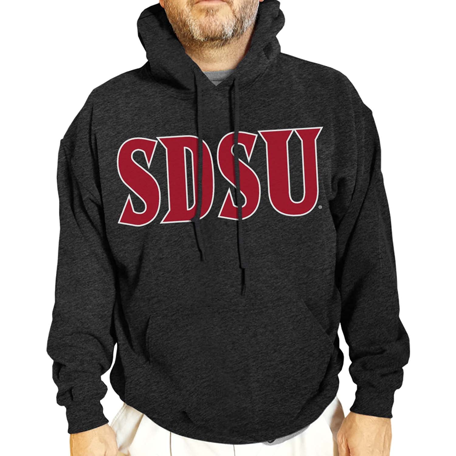 NCAA Adult Cotton Blend Charcoal Hooded Sweatshirt - Soft Ringspun Fabric, Comfortable Pullover for Men & Women - Perfect for Game Day, Campus Wear & Casual Outfits