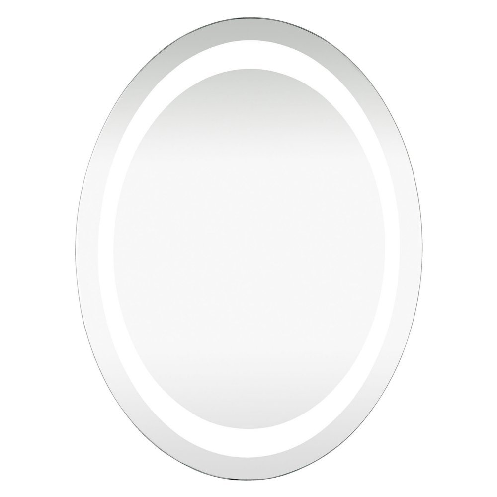 Elk Home Oval LED Mirror with Clear Glass - Modern Bathroom Vanity Mirror for Makeup & Shaving, Dimmable Lighting, Fog-Free Design