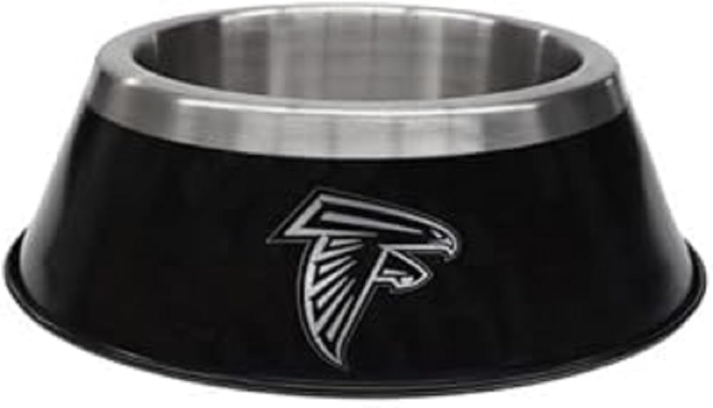 Littlearth NFL All Pro Pet Bowl - Atlanta Falcons Team Design, Small Dog Bowl for Food & Water - Perfect for Game Day & Falcons Fan Pets