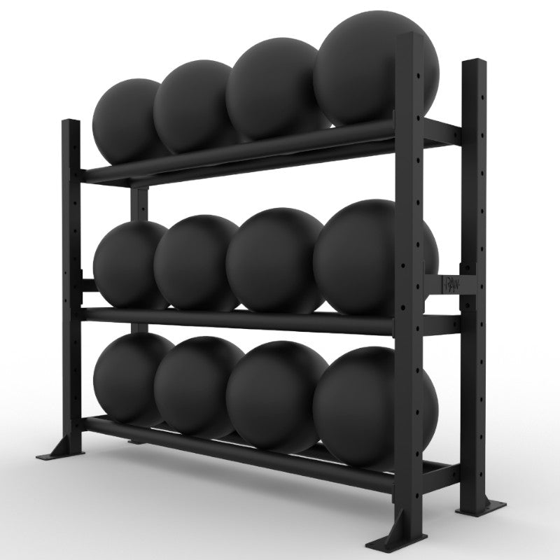3-Tier Multi Ball Storage Rack - Organize Basketballs, Soccer Balls & Sports Equipment - Perfect for Garage, Playroom & Gym Organization