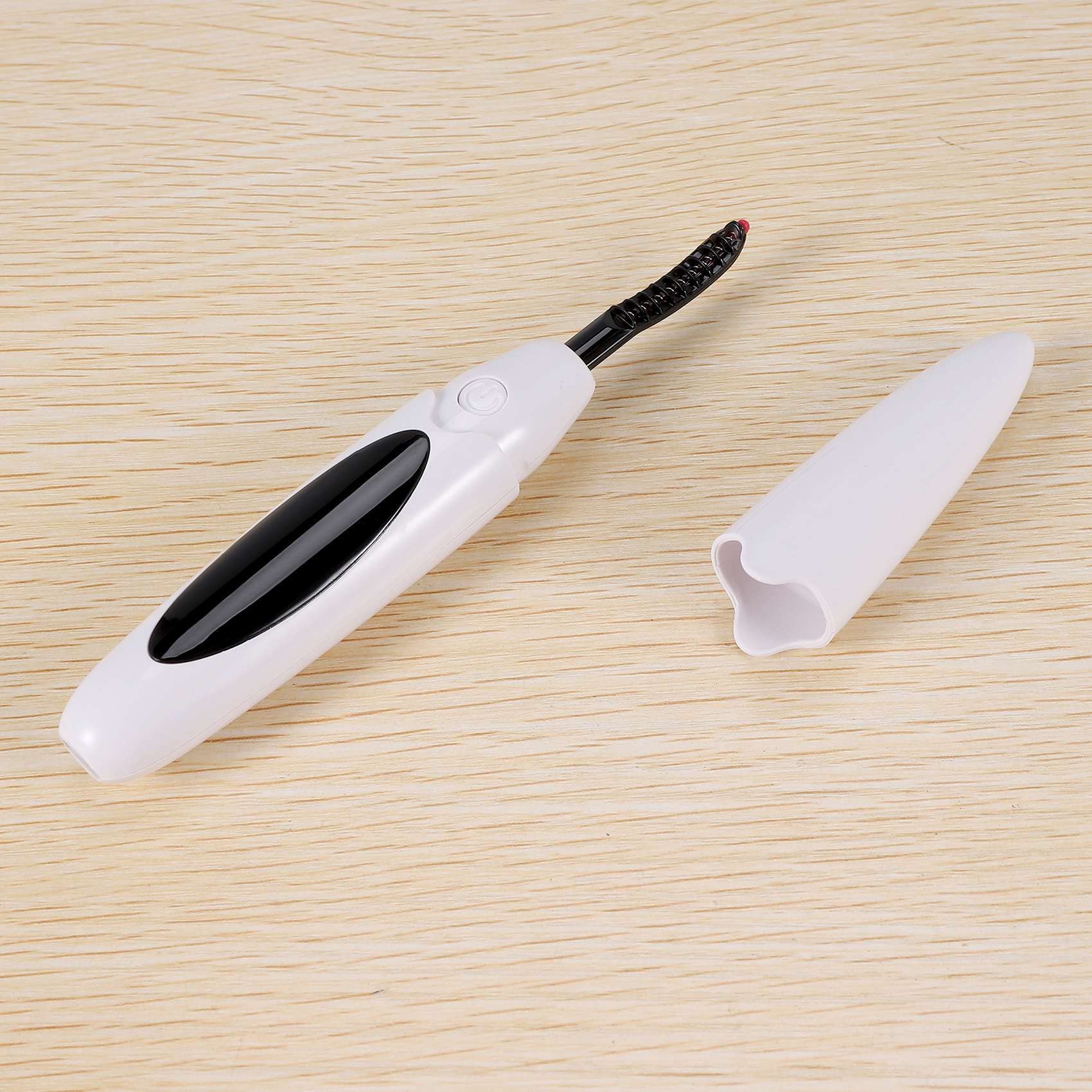 USB Rechargeable Electric Heated Eyelash Curler - Long Lasting Natural Lash Curling Kit (White) | Perfect for Home Use, Travel & Professional Makeup Application