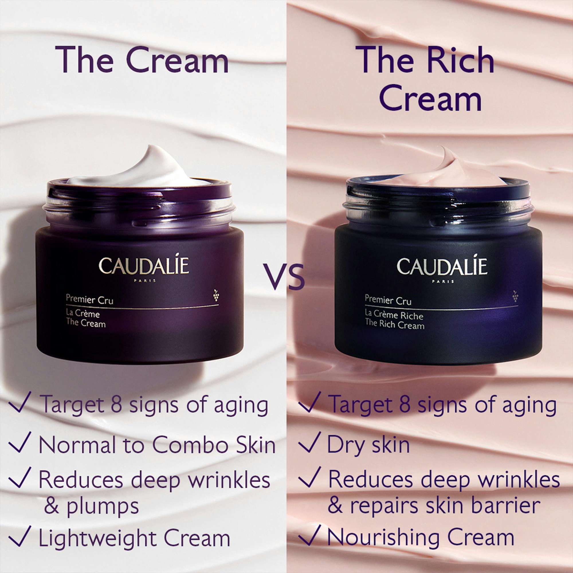 Caudalie Premier Cru The Cream - Anti-Aging Face Moisturizer for Women, Rich Hydrating & Firming Skincare - Perfect for Daily Use & Night Routine