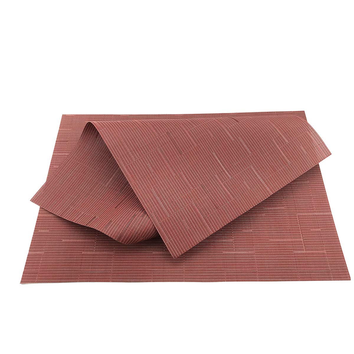 Premium PVC Table Mats Set of 6 - Woven Vinyl Placemats 18