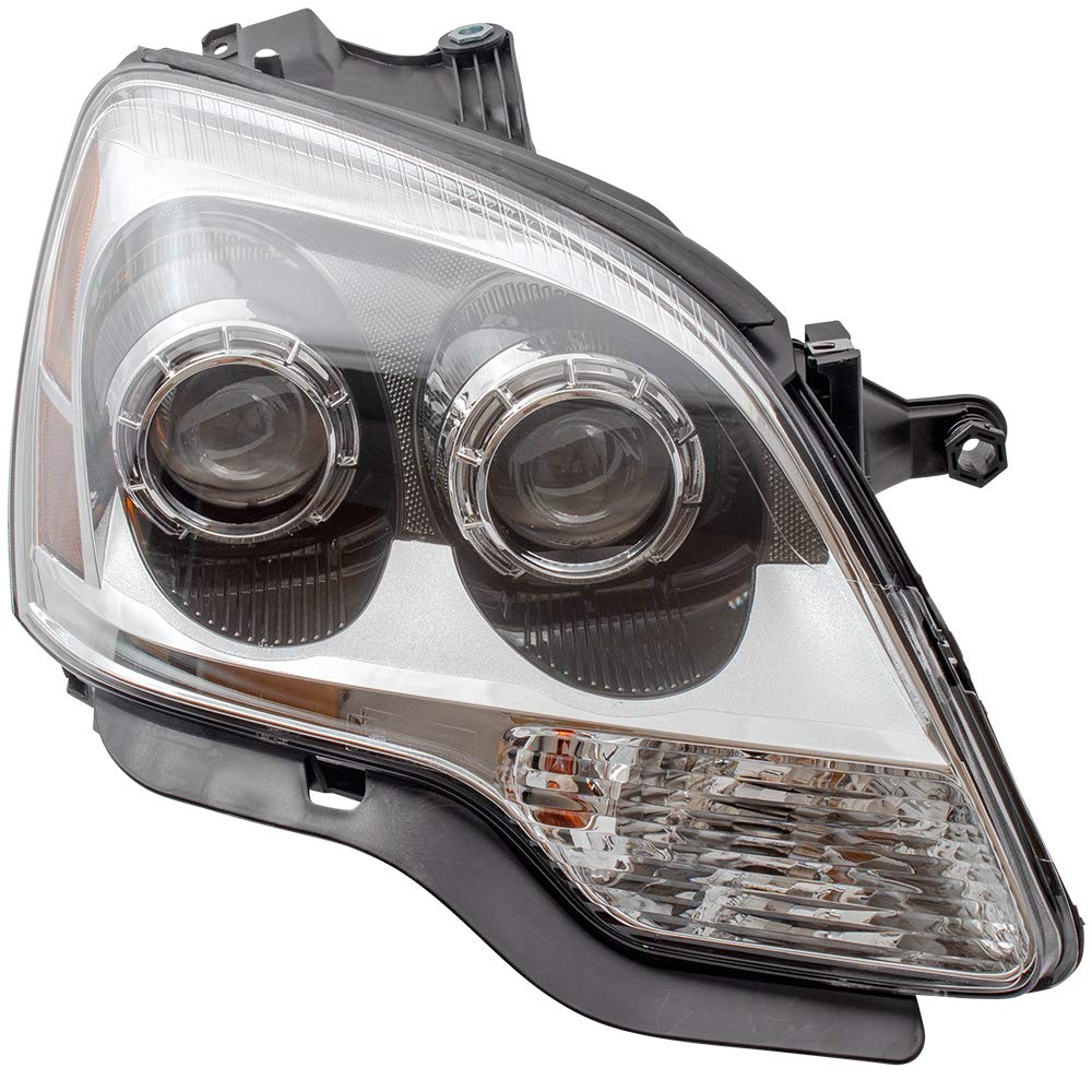 Brock Replacement Halogen Headlight Passenger Side Right Clear Lens Compatible with 2008-2012 GMC Acadia - Perfect for Night Driving & Foggy Conditions