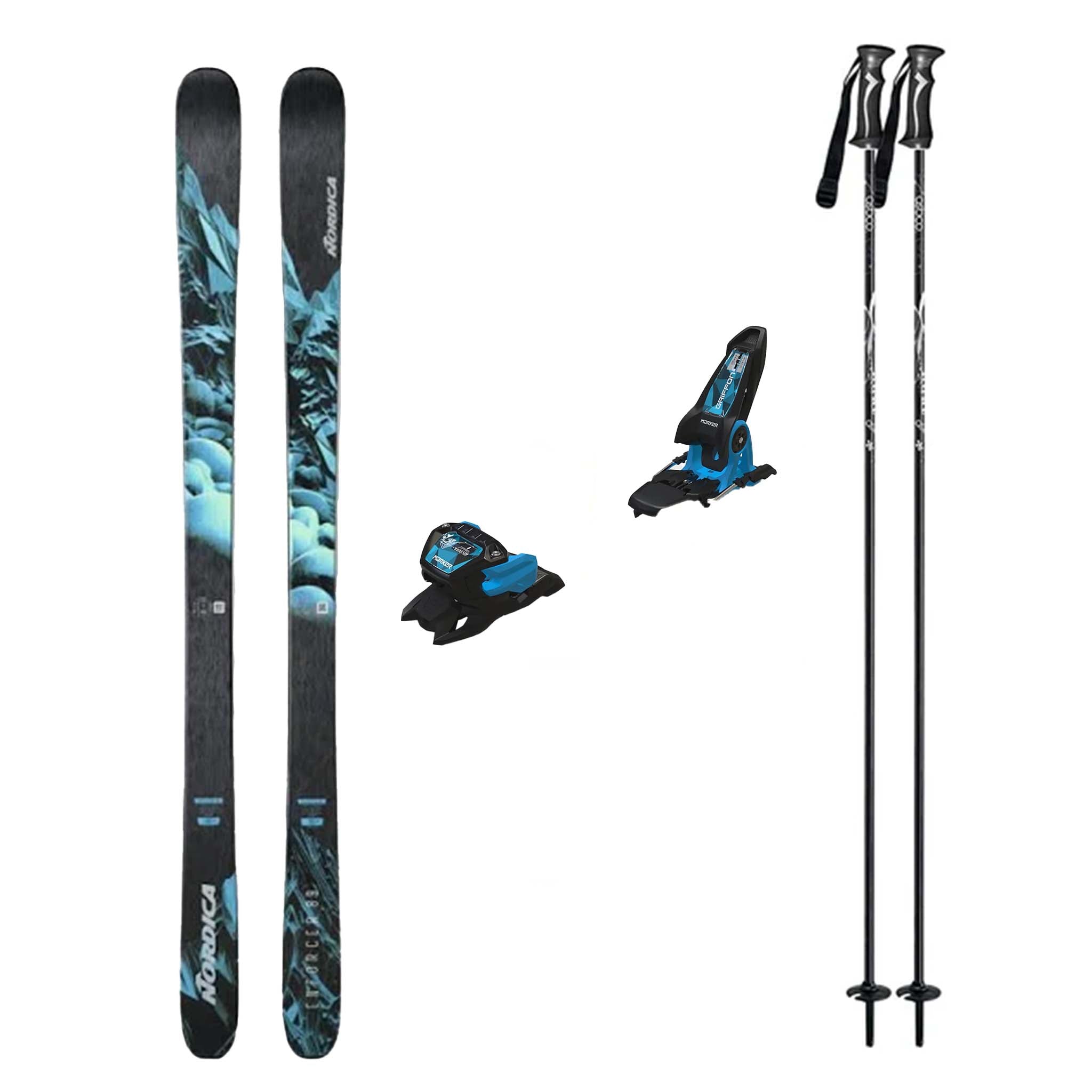 Nordic Enforcer 89 Skis 2025 with Marker Griffon 13 Bindings - Men's All-Mountain Ski Package for Powder & Groomed Runs