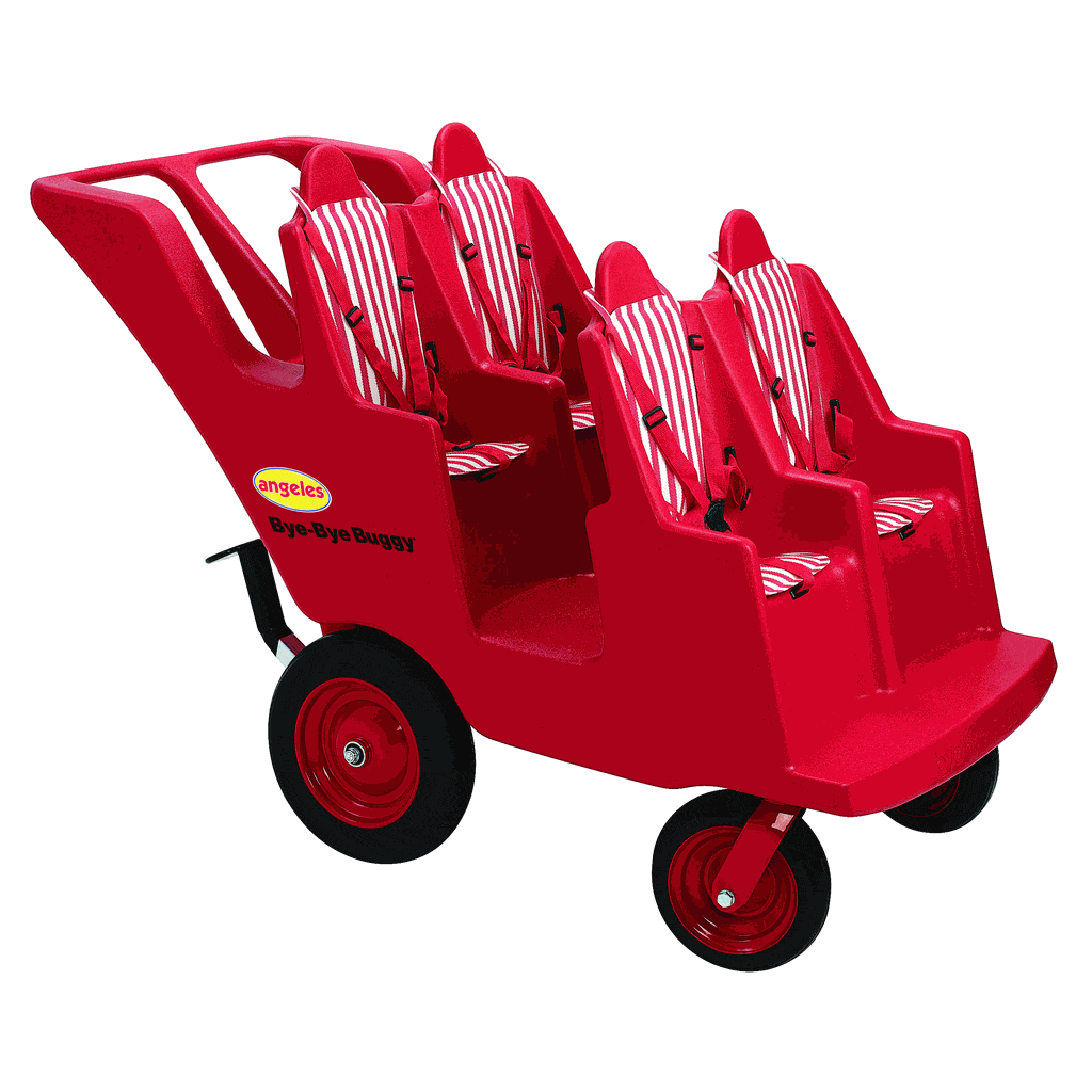 Angeles Bye Bye Buggy 4-Seat Stroller with Never Flat Fat Tires - All-Terrain Baby Wagon for Beach, Park & Outdoor Adventures