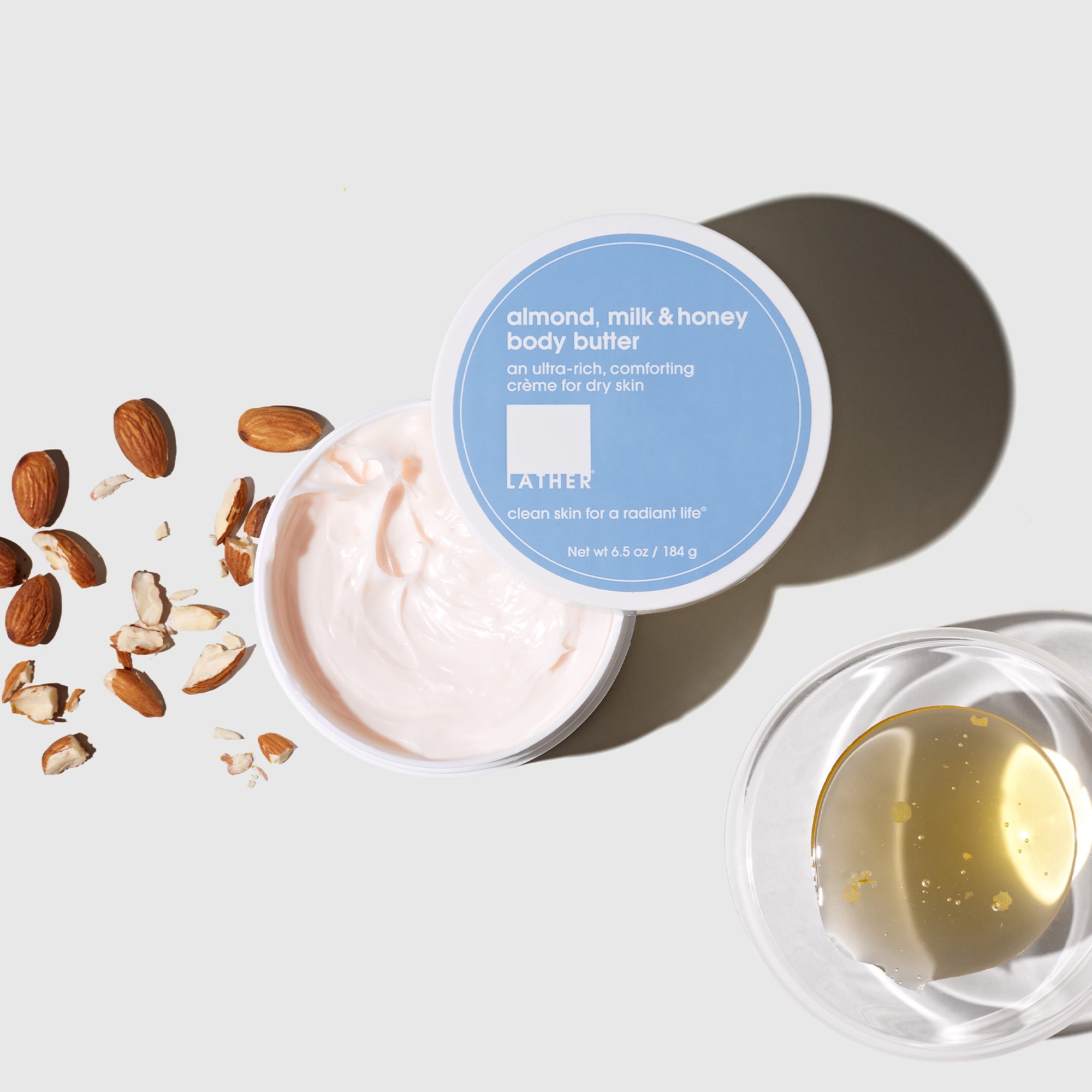 Almond, Milk & Honey Body Butter - Ultra Hydrating & Nourishing Moisturizer for Dry Skin | Perfect for Daily Use, After Shower & Nighttime Skincare Routine