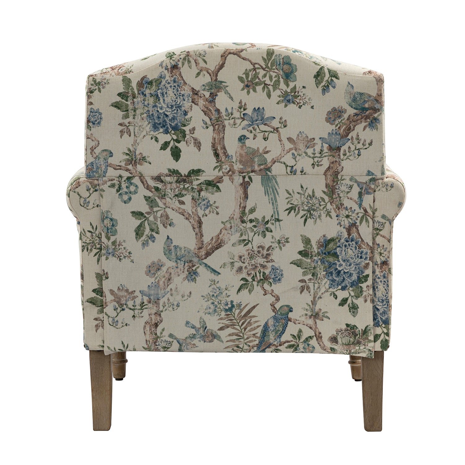 Raphael Farmhouse Armchair with Wooden Legs - Sturdy Frame Accent Chair for Living Room, Bedroom & Office (Multiple Styles Available)