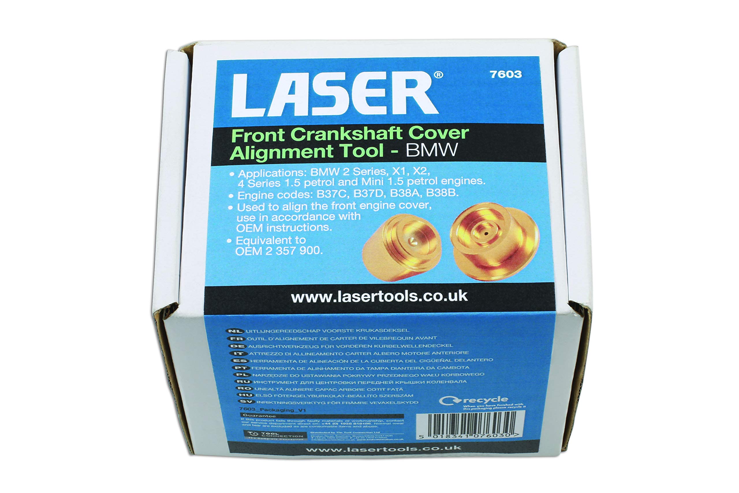 Laser 7603 Front Crankshaft Cover Alignment Tool Kit - Professional Engine Timing Tool for Ford, Chevy, Dodge - Perfect for DIY Mechanics & Auto Repair Shops