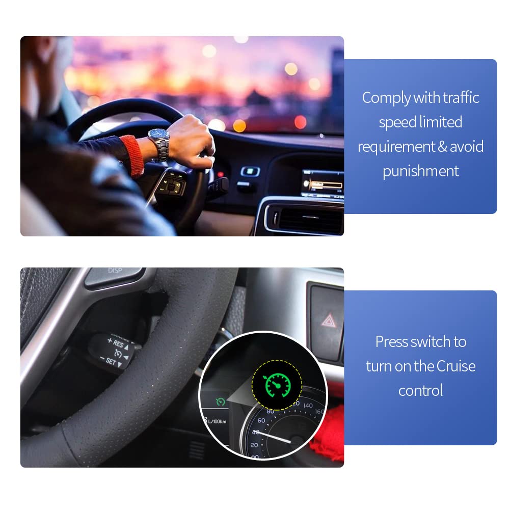 EASYGUARD Universal OBD-2 Cruise Control System Kit with Handle - Compatible with Toyota Corolla 2006-2019, Levin 2014-2019, Camry 2014-2017 - Speed Control Limiter for Safer Highway Driving